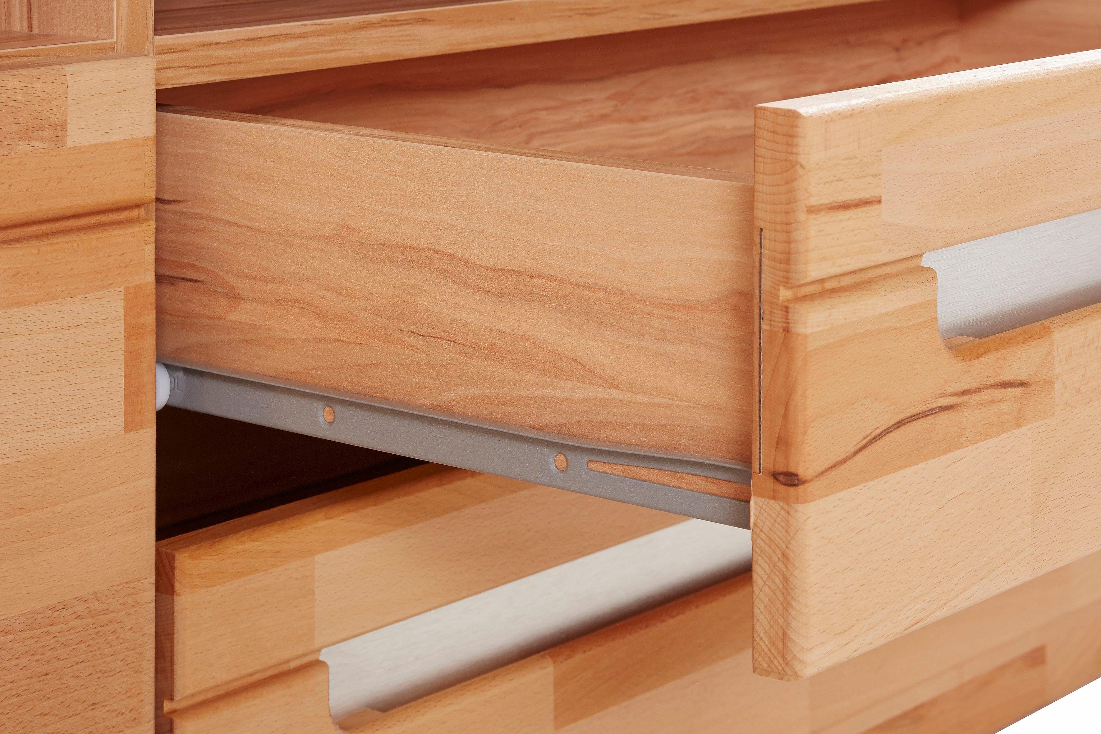 Home affaire Wandmeubel Kolding gedeeltelijk massief hout (set, 4-delig)