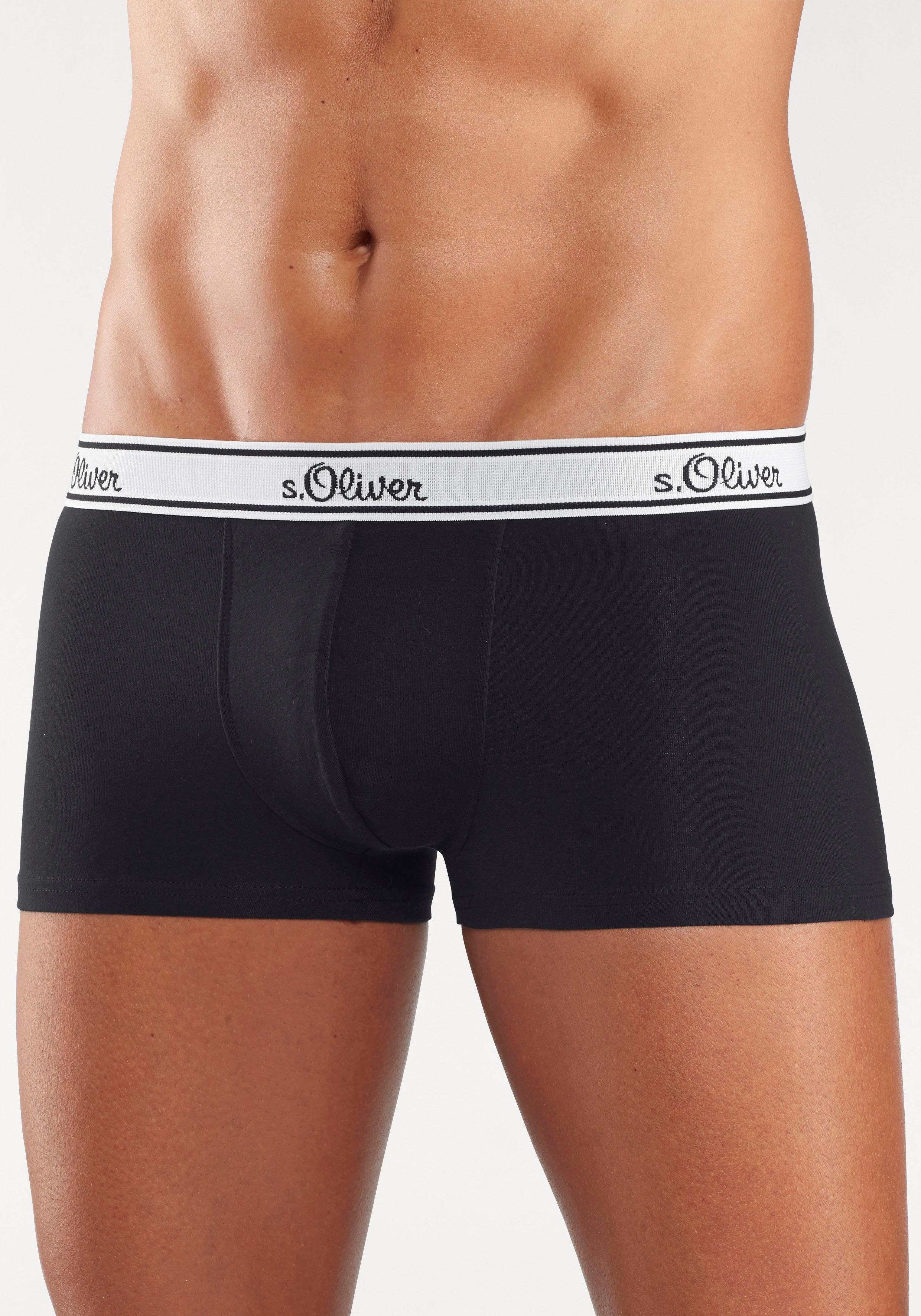 s.Oliver RED LABEL Beachwear Hipster strak zittende mooie retro broek van katoenmix (set, 3 stuks)