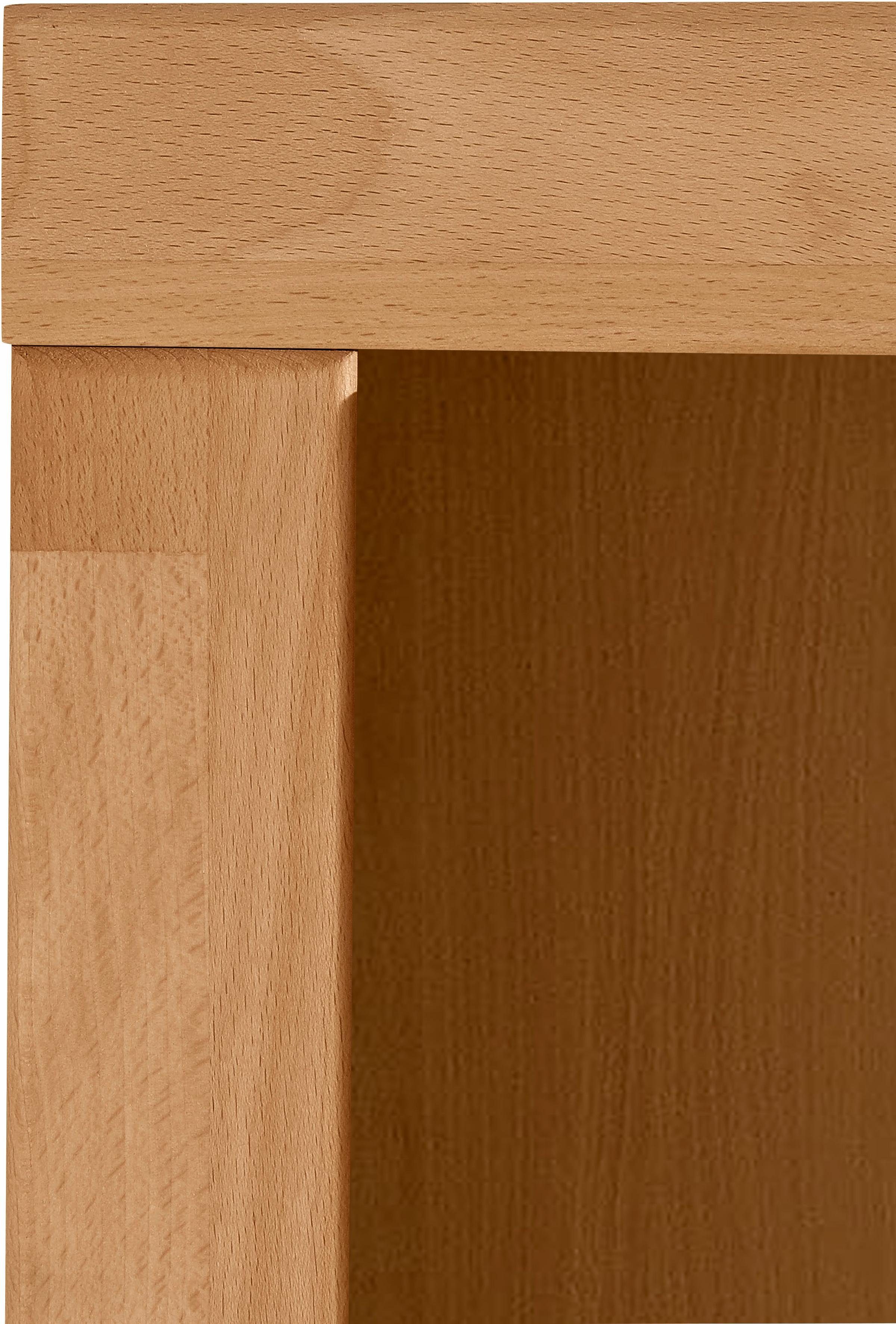 Home affaire Highboard Ribe, 130cm breed, 145cm hoog, fronten massief hout, 12 vakken