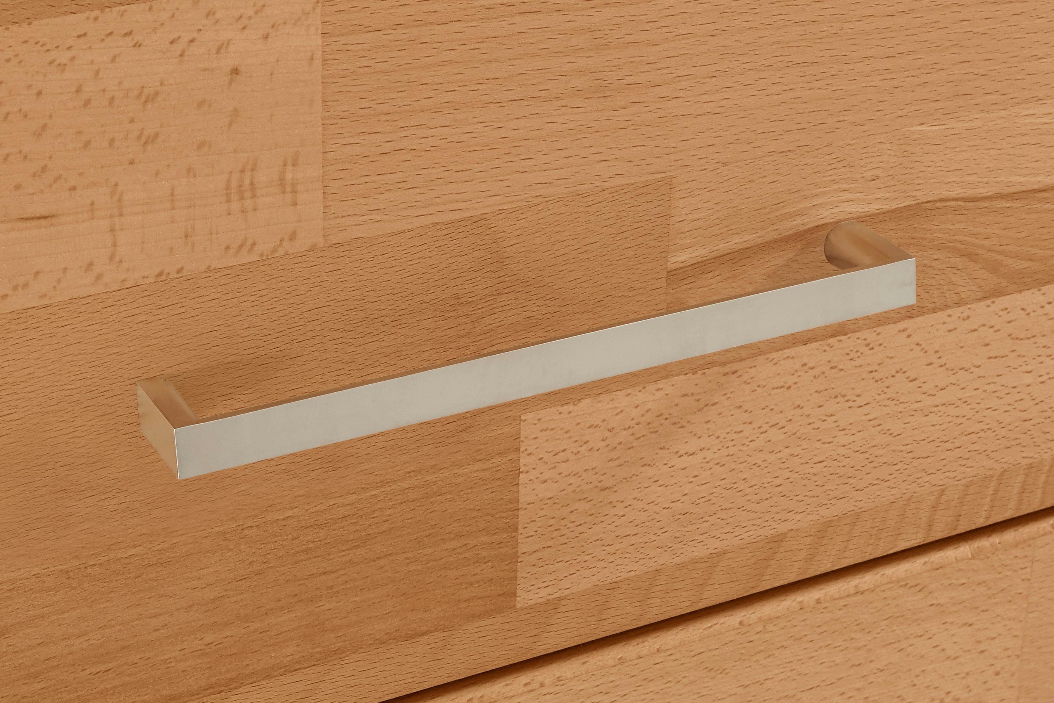Home affaire Highboard Ribe, 125cm breed, 115cm hoog, fronten massief hout, 5 deuren, 3 lades
