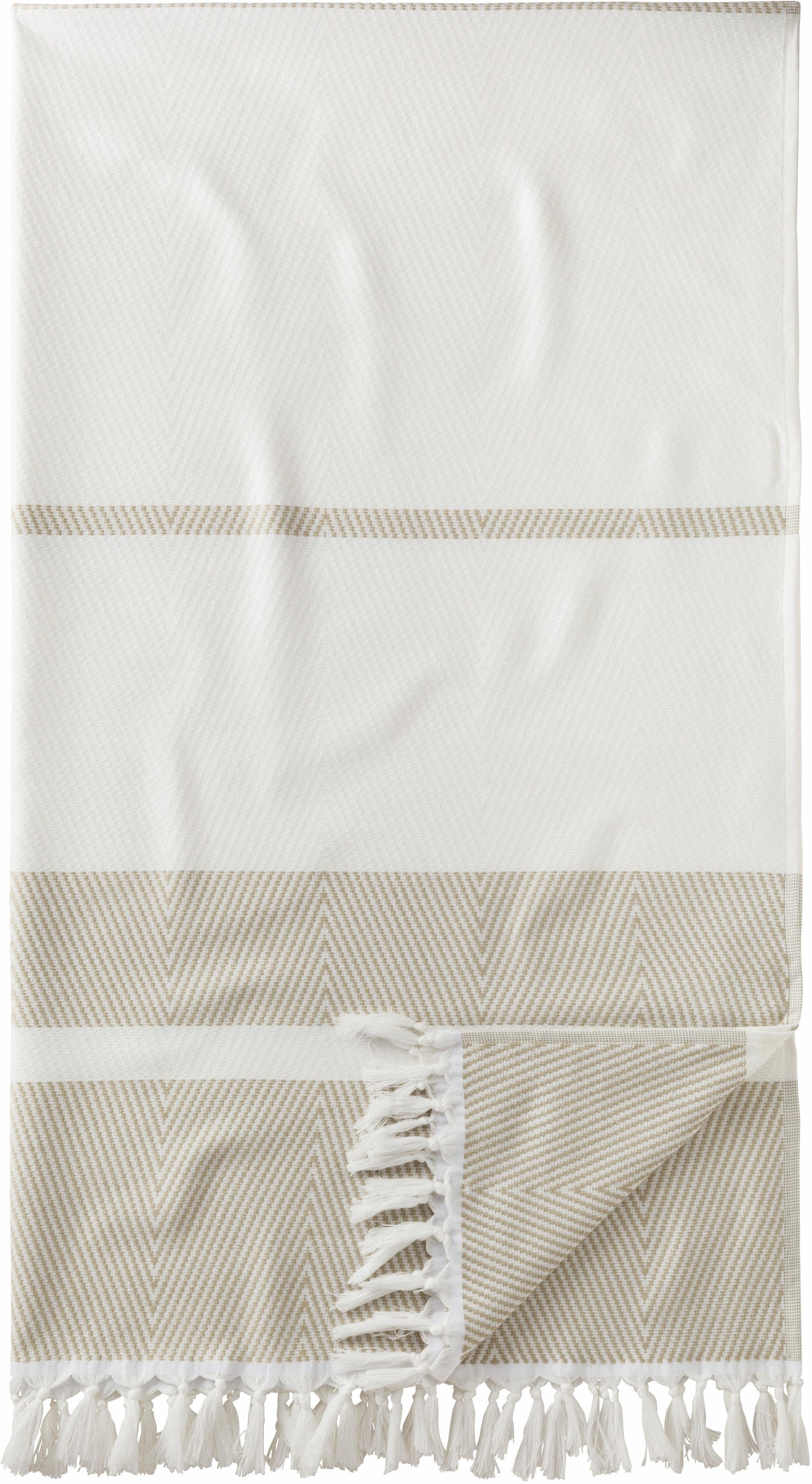 Egeria Hamamdoek 1555HTPESTEMAH 100x180 cm, met motief & franje, ideaal als strandlaken (1 stuk)