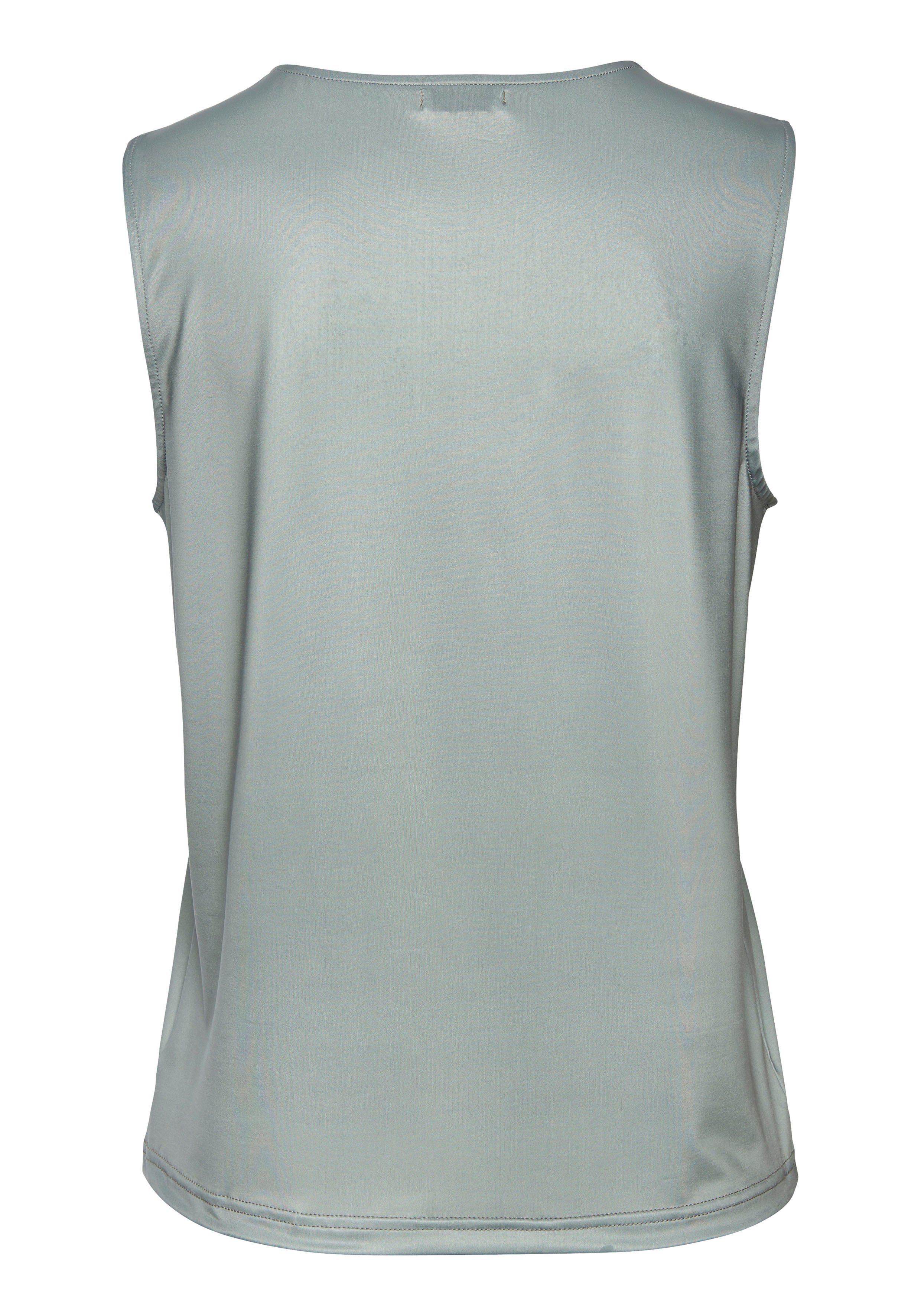 Lascana Tanktop van gladde jerseykwaliteit met cut-out elegant zomertop kreukvrij
