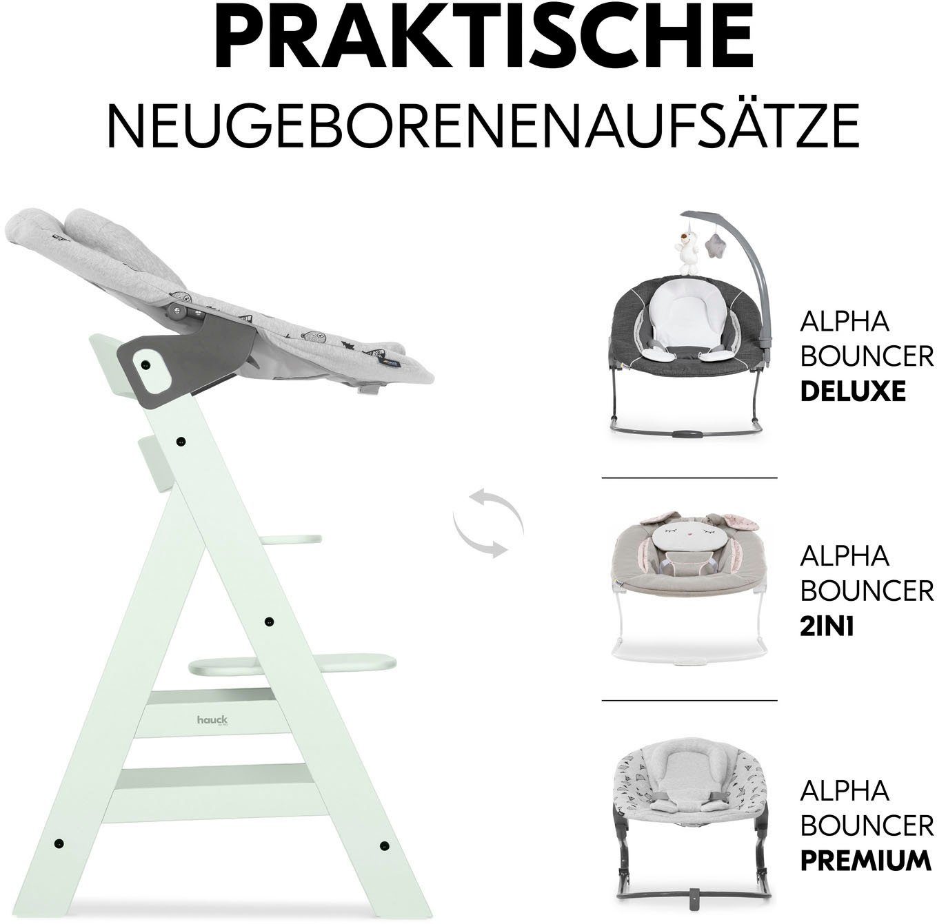 Hauck Kinderstoel Alpha+, Mint FSC®- beschermt bos - wereldwijd