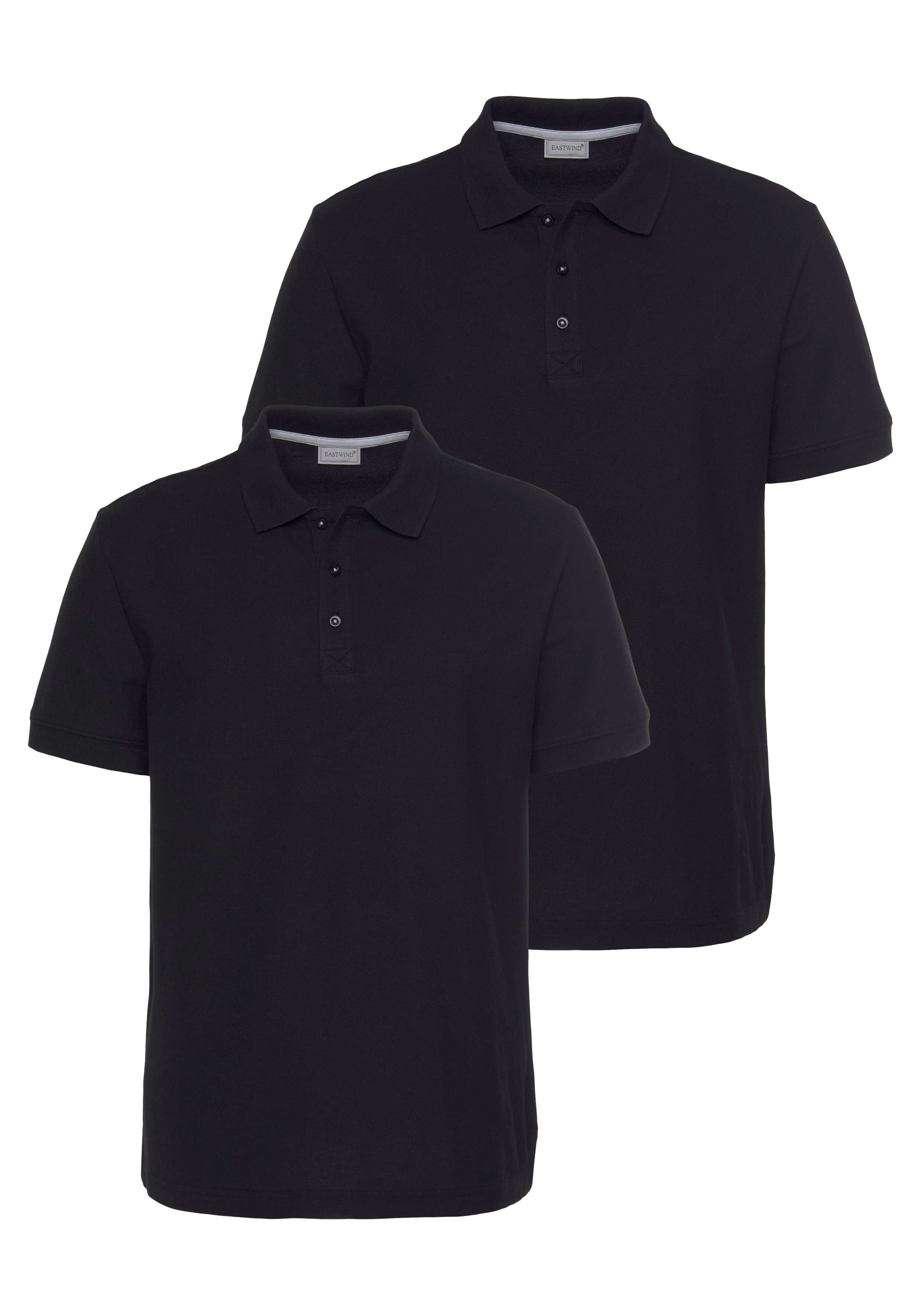 Eastwind Poloshirt Double Pack Polo, navy+white Korte mouw, voor veelzijdige outfits, van 100%...