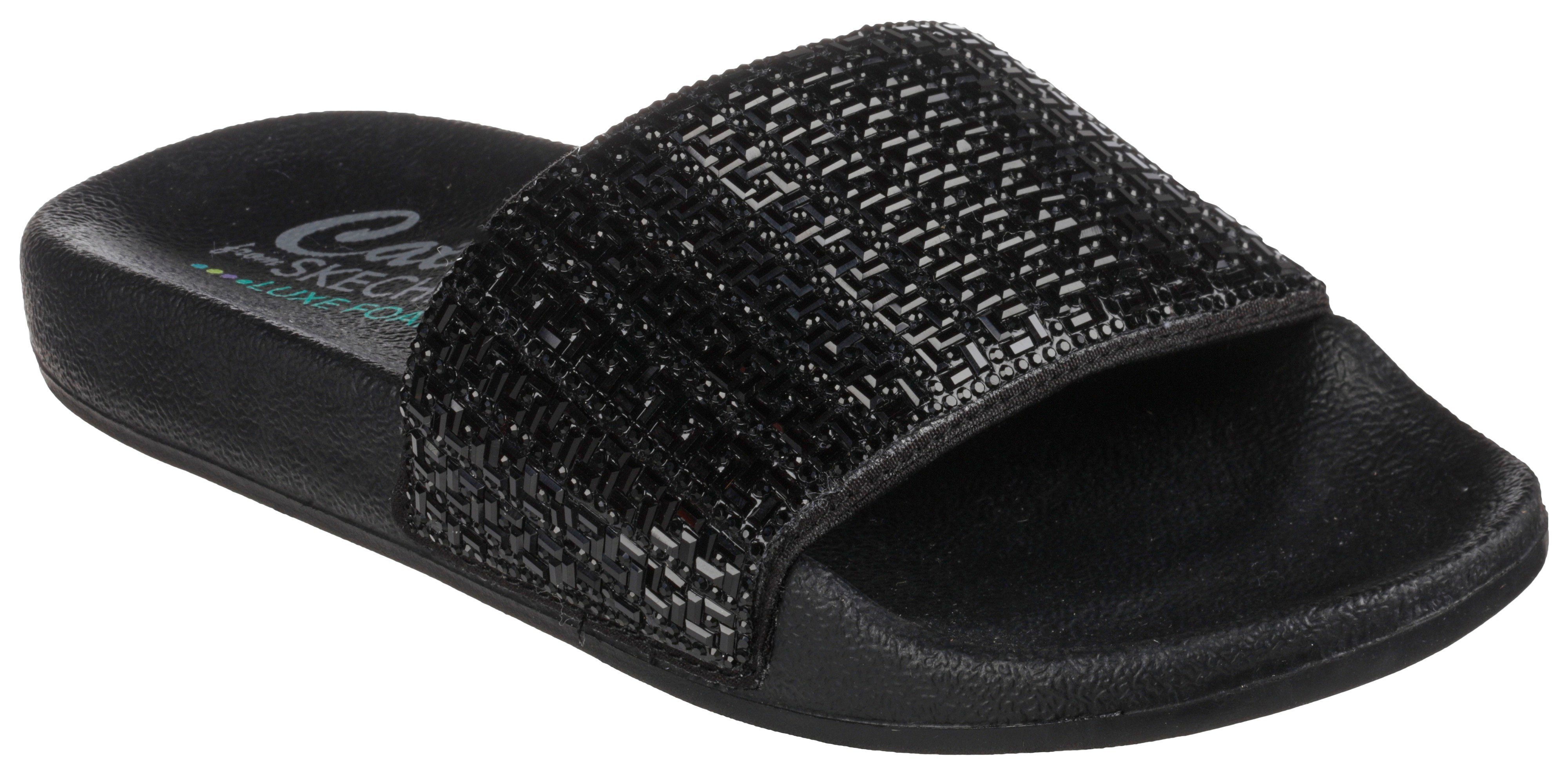 Skechers Slippers POP UPS NEW SPARK zomerschoen, slippers met glinsterende bandage