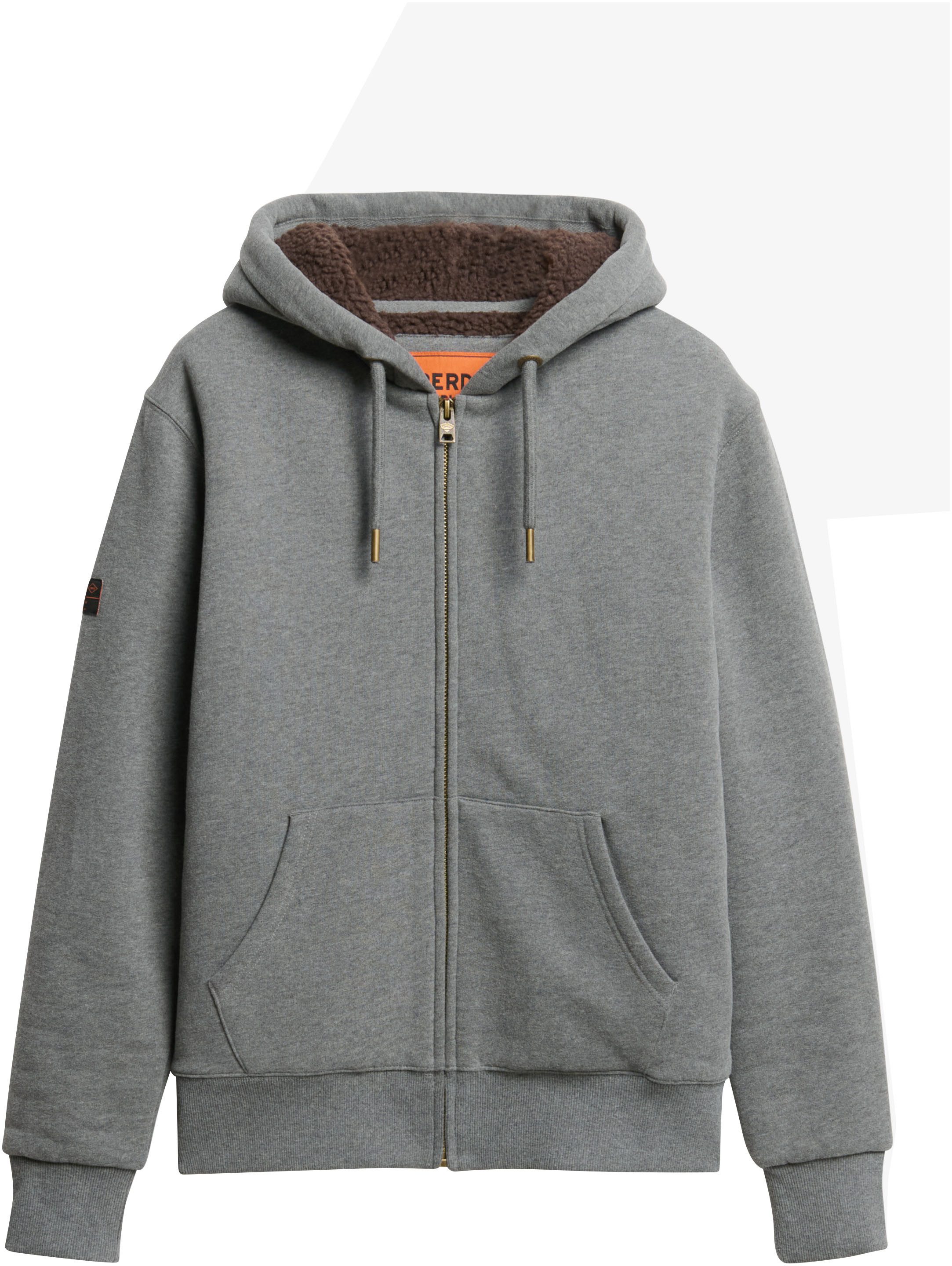 Superdry Capuchonsweatvest Borg Lined Ziphood