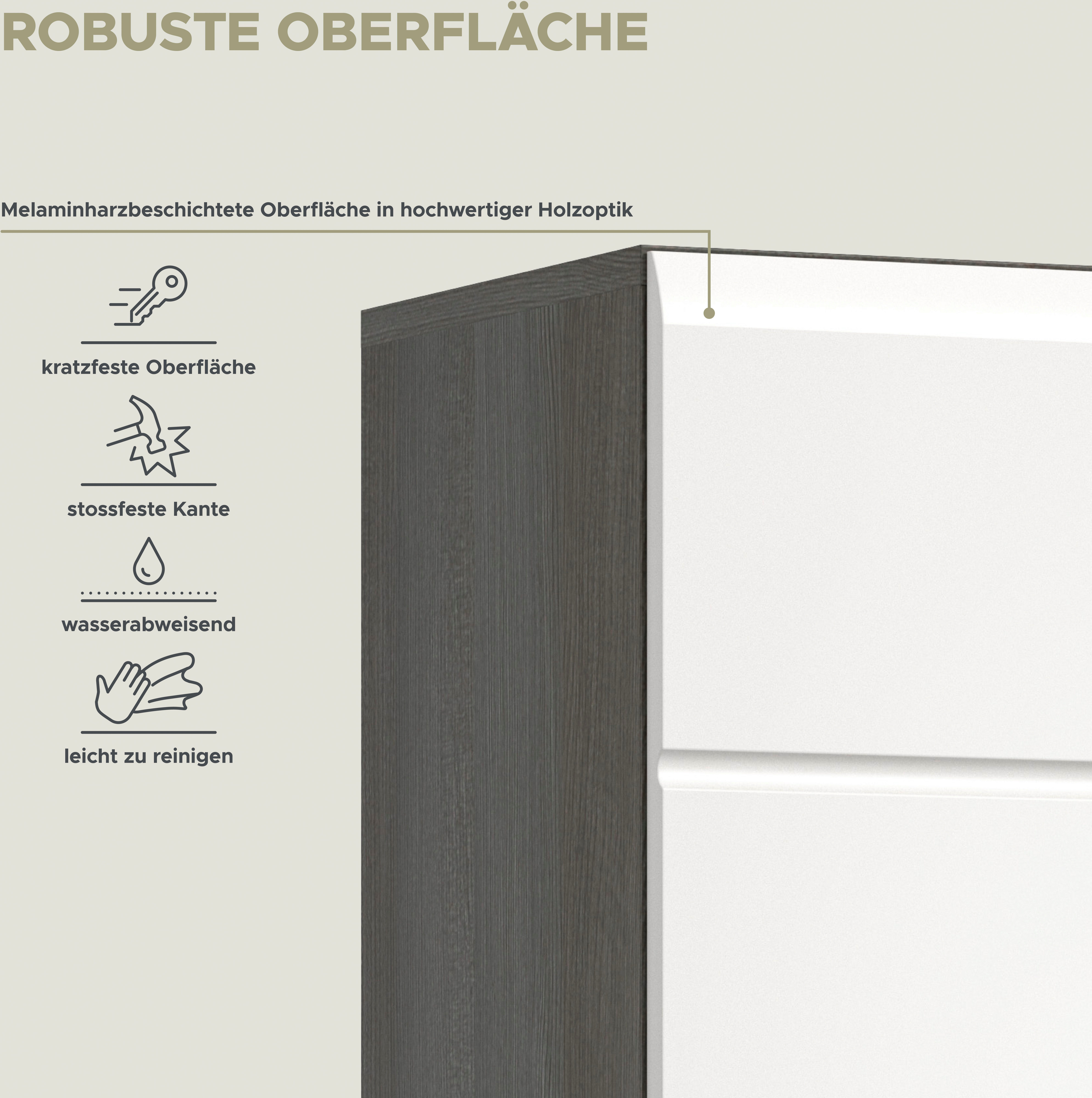 INOSIGN Kledingkast Rumba, Hoogte 192 cm, 1 Hoogglans deur, 1 Spiegeldeur, 4 legplanken,