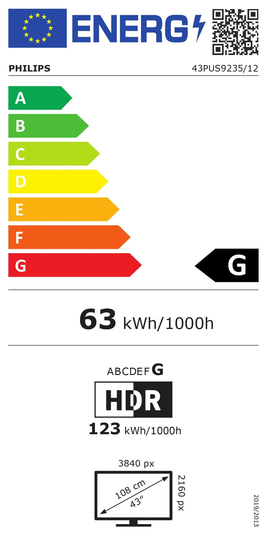 Philips Led-TV 43PUS9235/12, 108 cm / 43", 4K Ultra HD, Smart TV, ambilight langs 3 randen