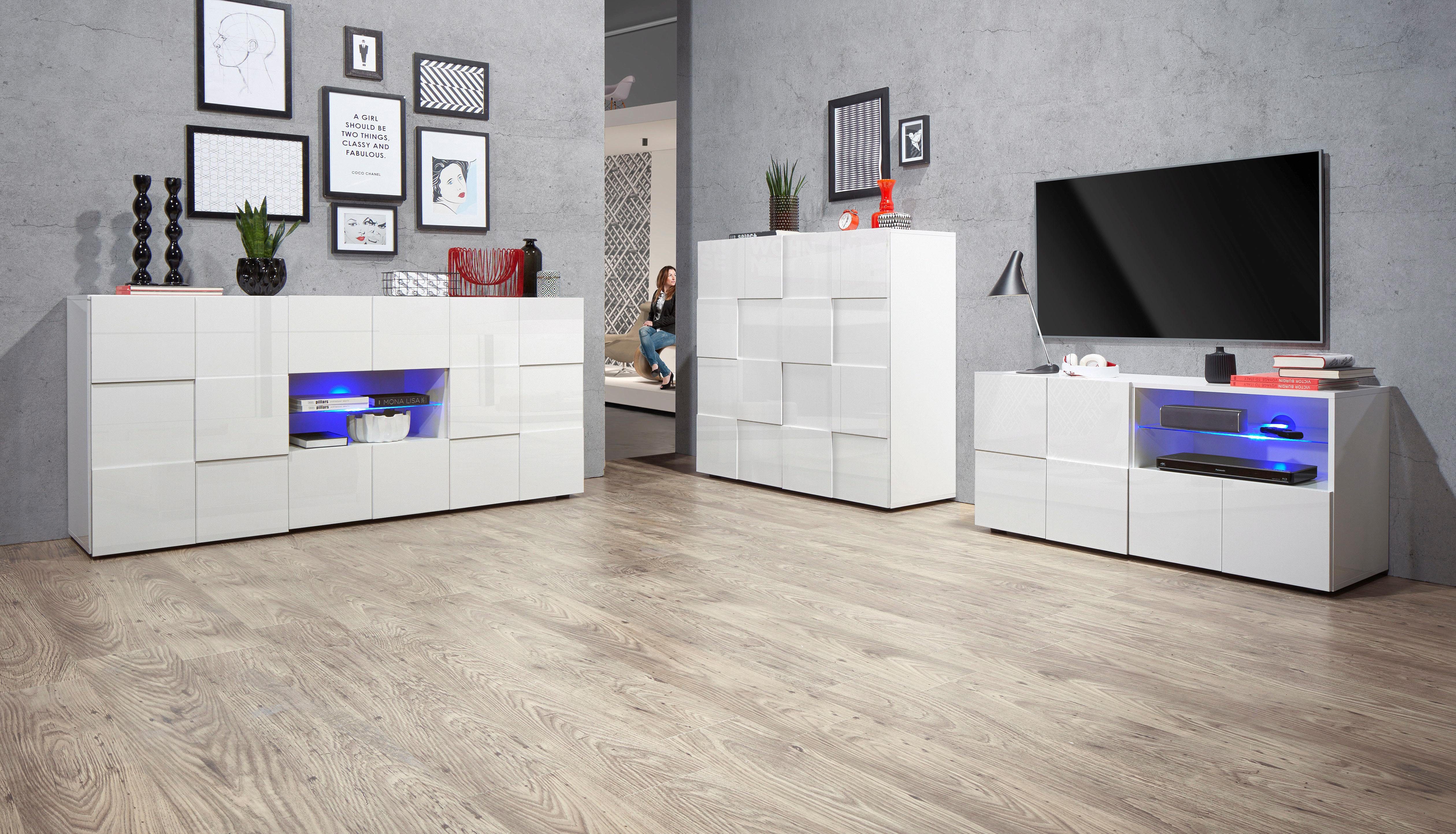 INOSIGN Highboard Dama Hoogte 111 cm, Breedte 121 cm, Commode 2 deuren, Hoge commode