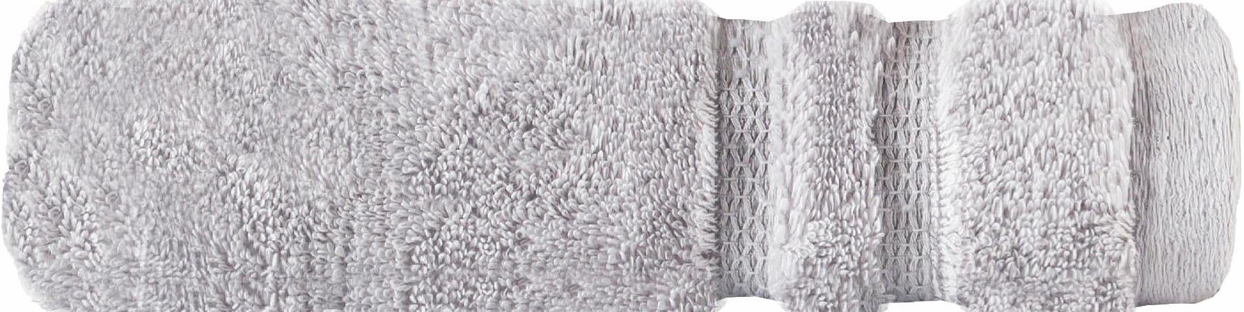 Egeria Badlaken Micro touch Uni-serie met streeprand, extreem absorberend, puur katoen (1 stuk)