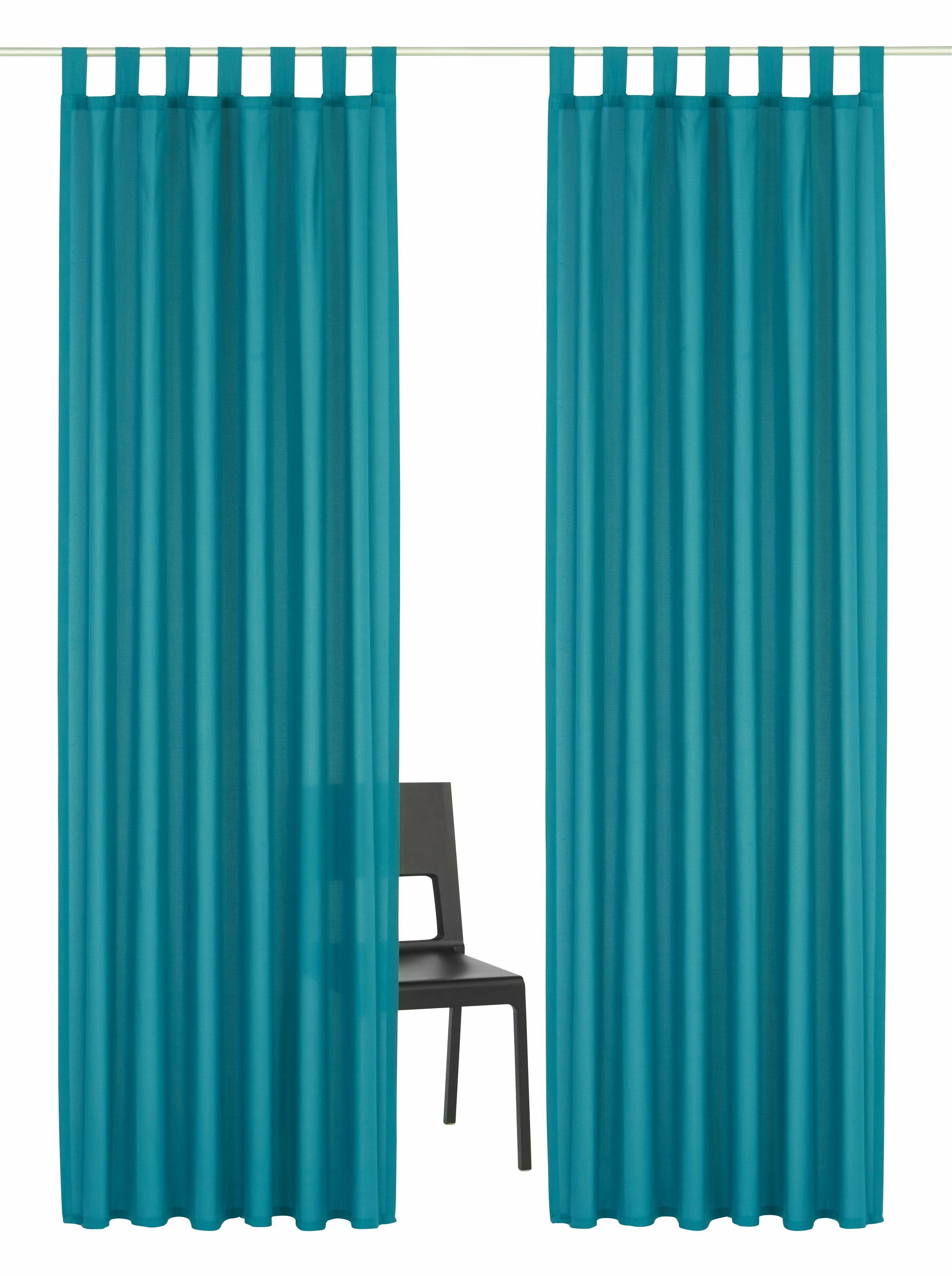 Home affaire Gordijn Parry set van 2, ondoorzichtig, monochroom, basic (2 stuks)