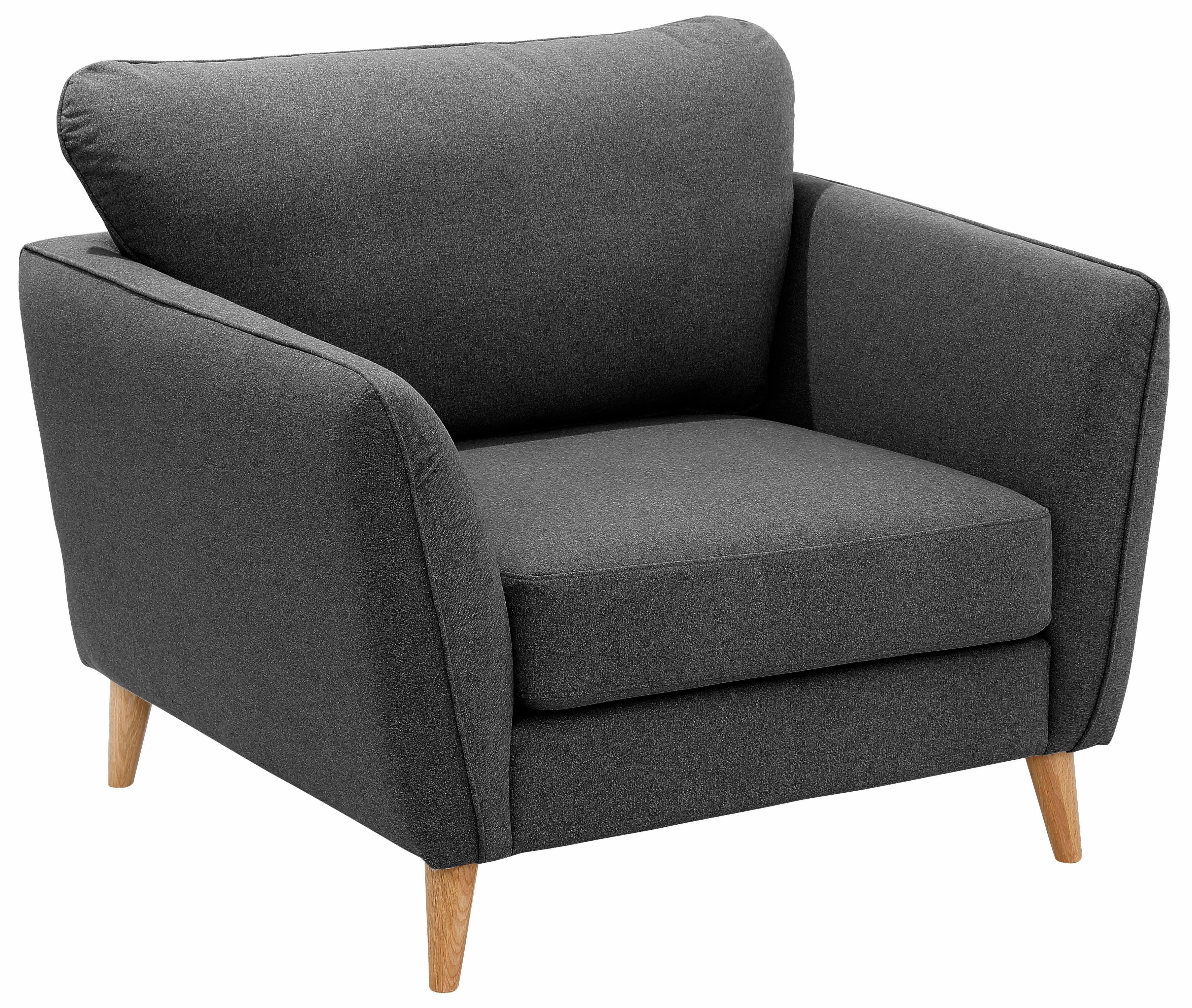 Home affaire Fauteuil Marseille met massief eiken poten, verschillende hoezen en kleuropties