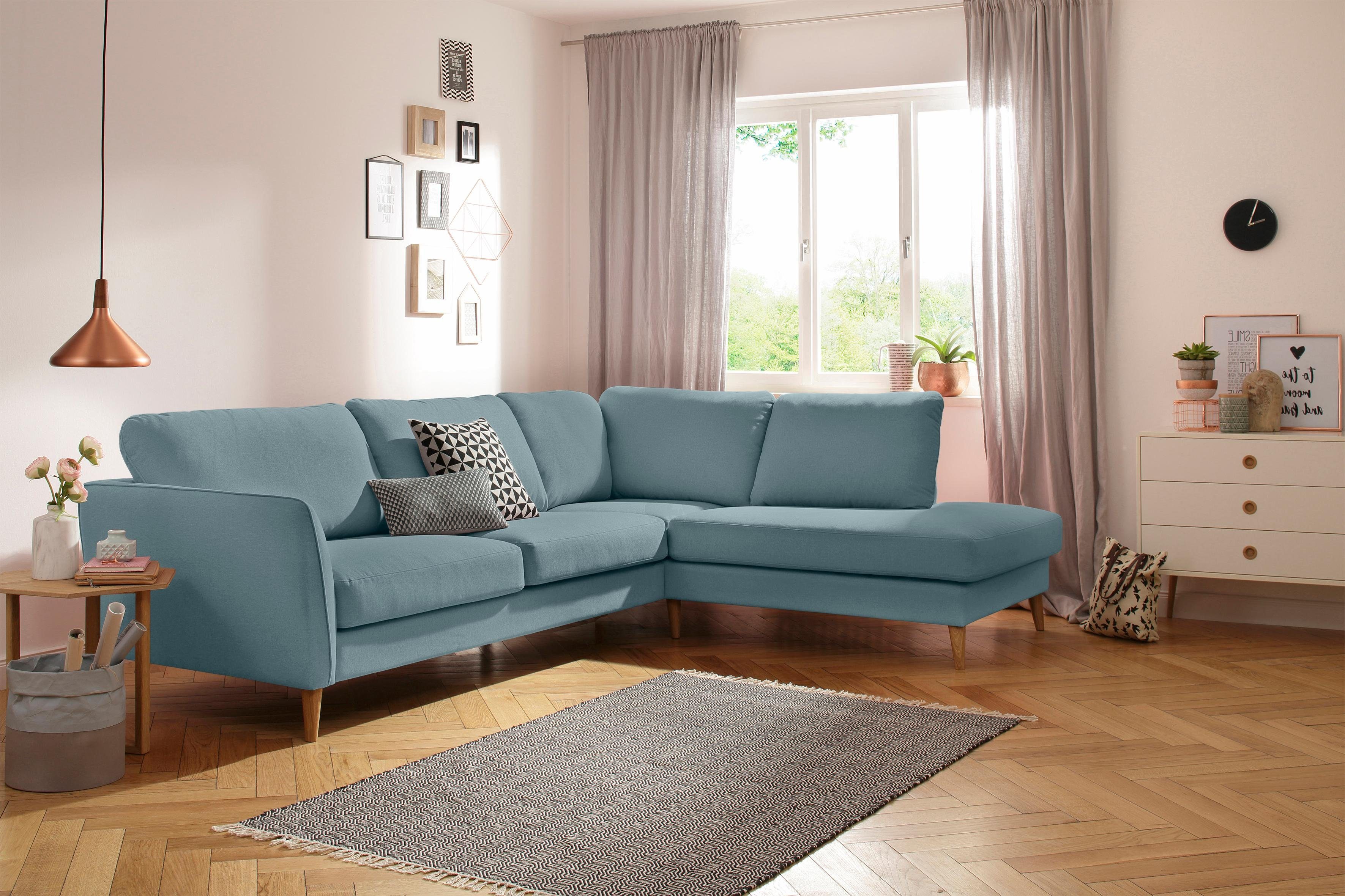 Home affaire Hoekbank MARSEILLE 278/202 cm, L-vorm, ottoman rechts/links, verschillende bekledingen