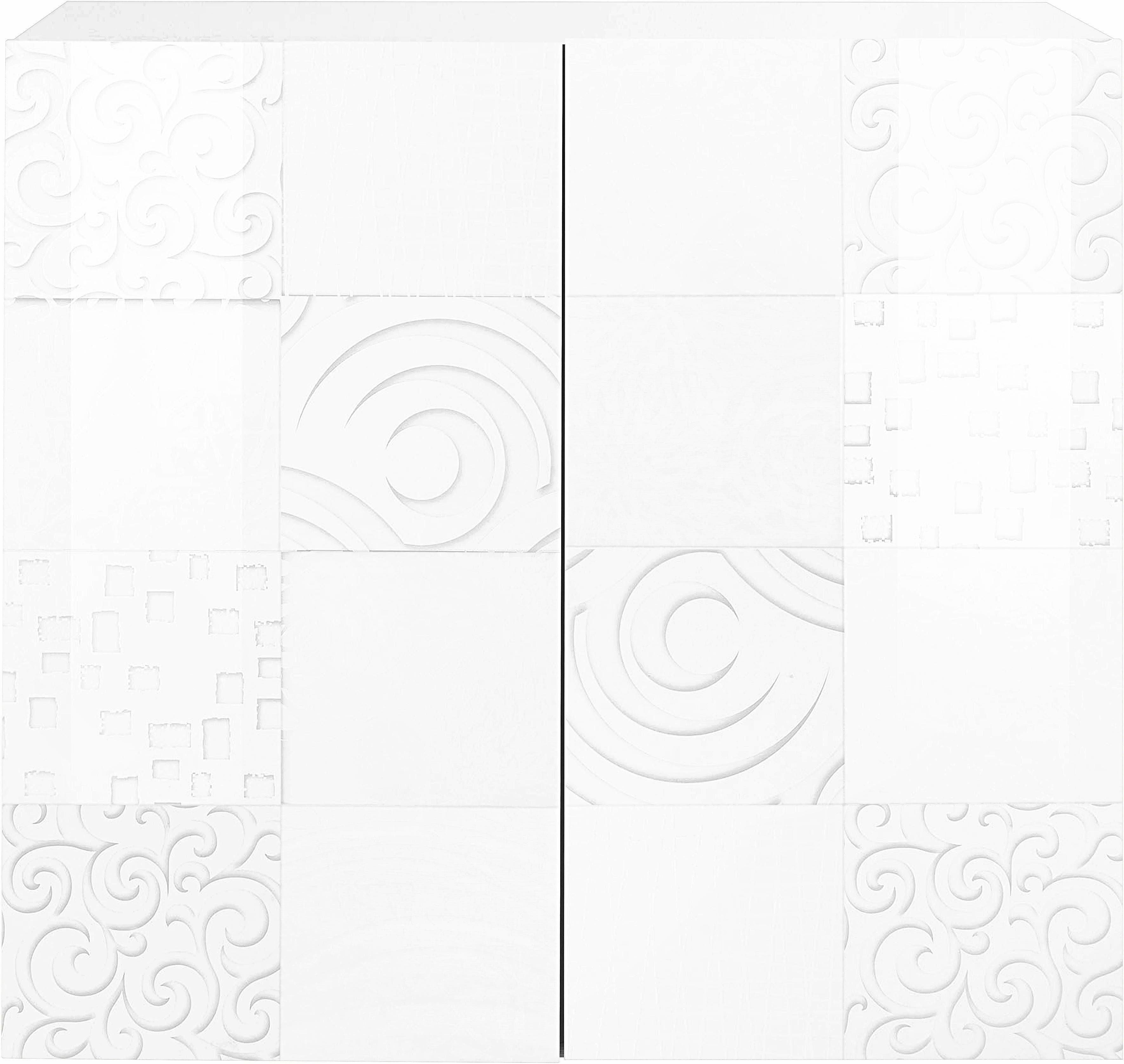 INOSIGN Highboard Miro Breedte 121 cm met decoratieve zeefdruk