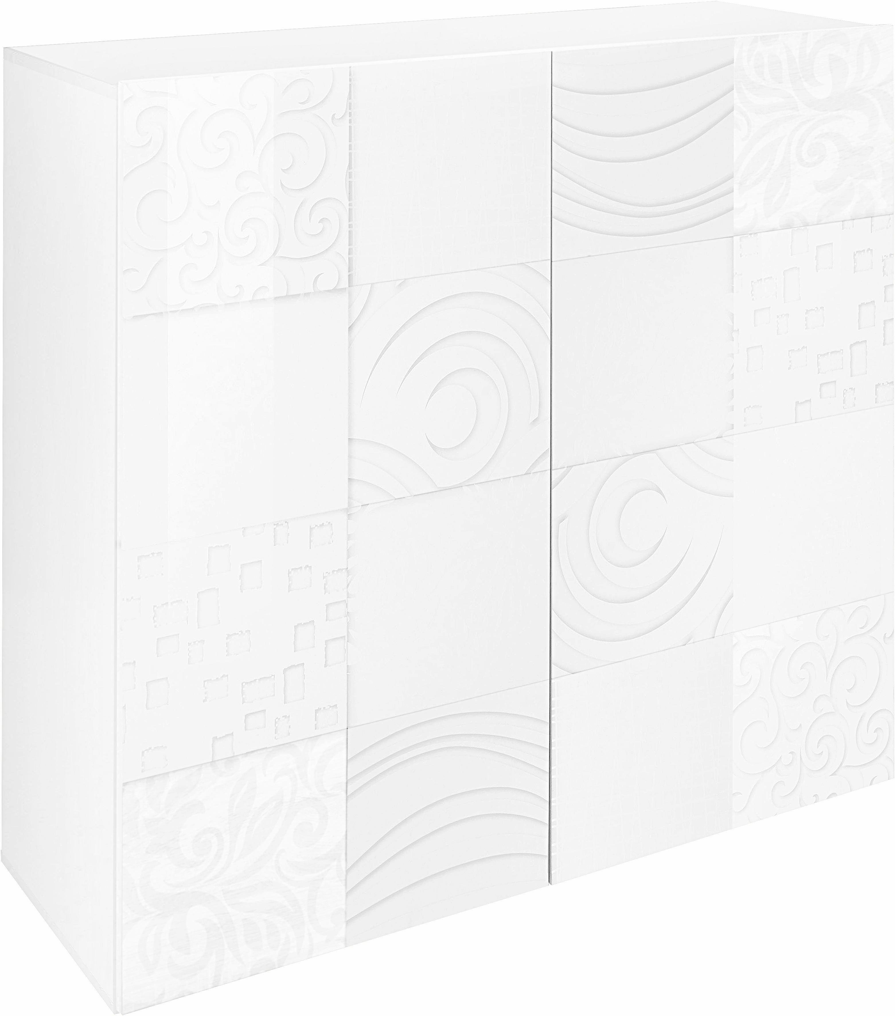 INOSIGN Highboard Miro Breedte 121 cm met decoratieve zeefdruk