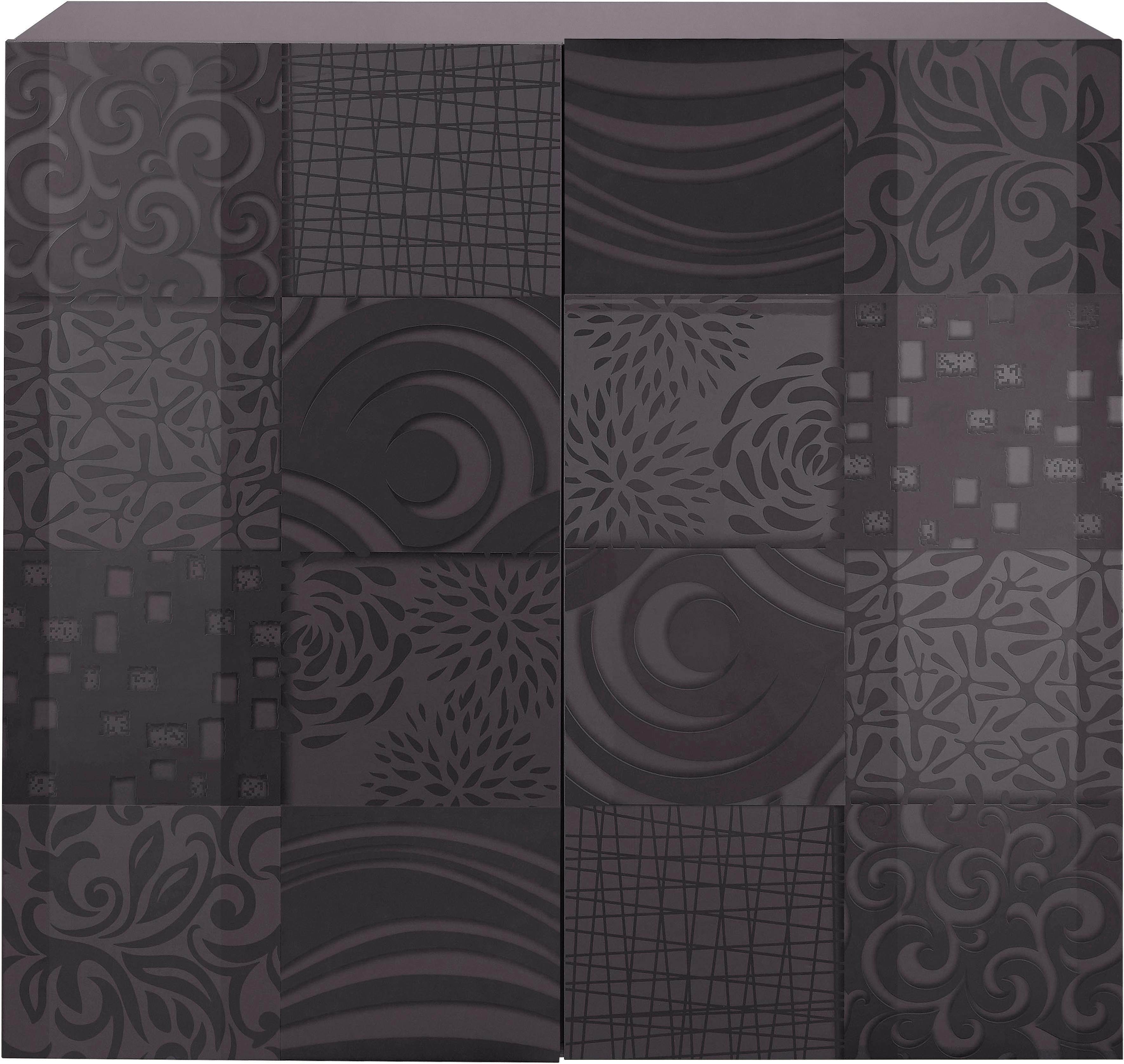 INOSIGN Highboard Miro Breedte 121 cm met decoratieve zeefdruk