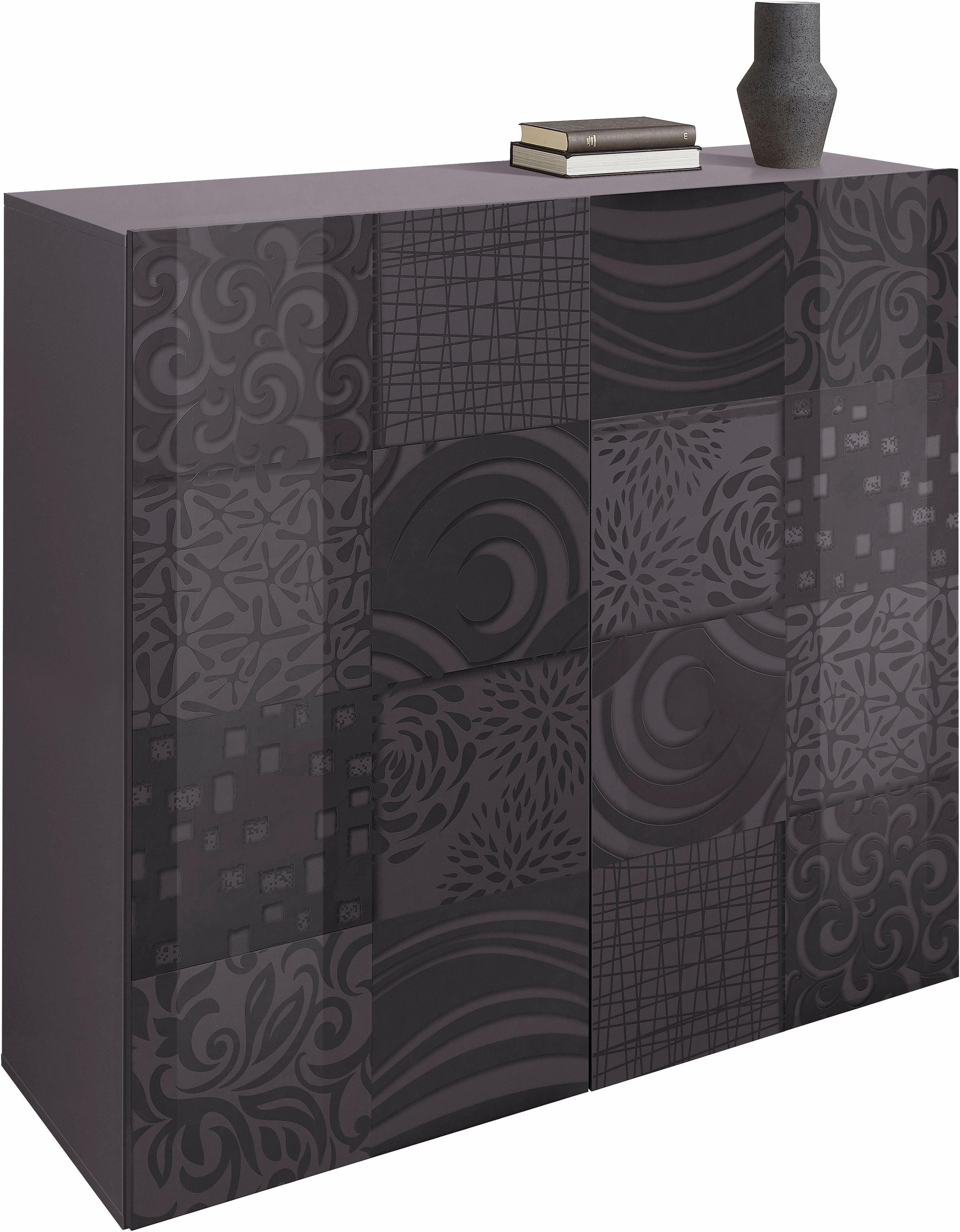 INOSIGN Highboard Miro Breedte 121 cm met decoratieve zeefdruk