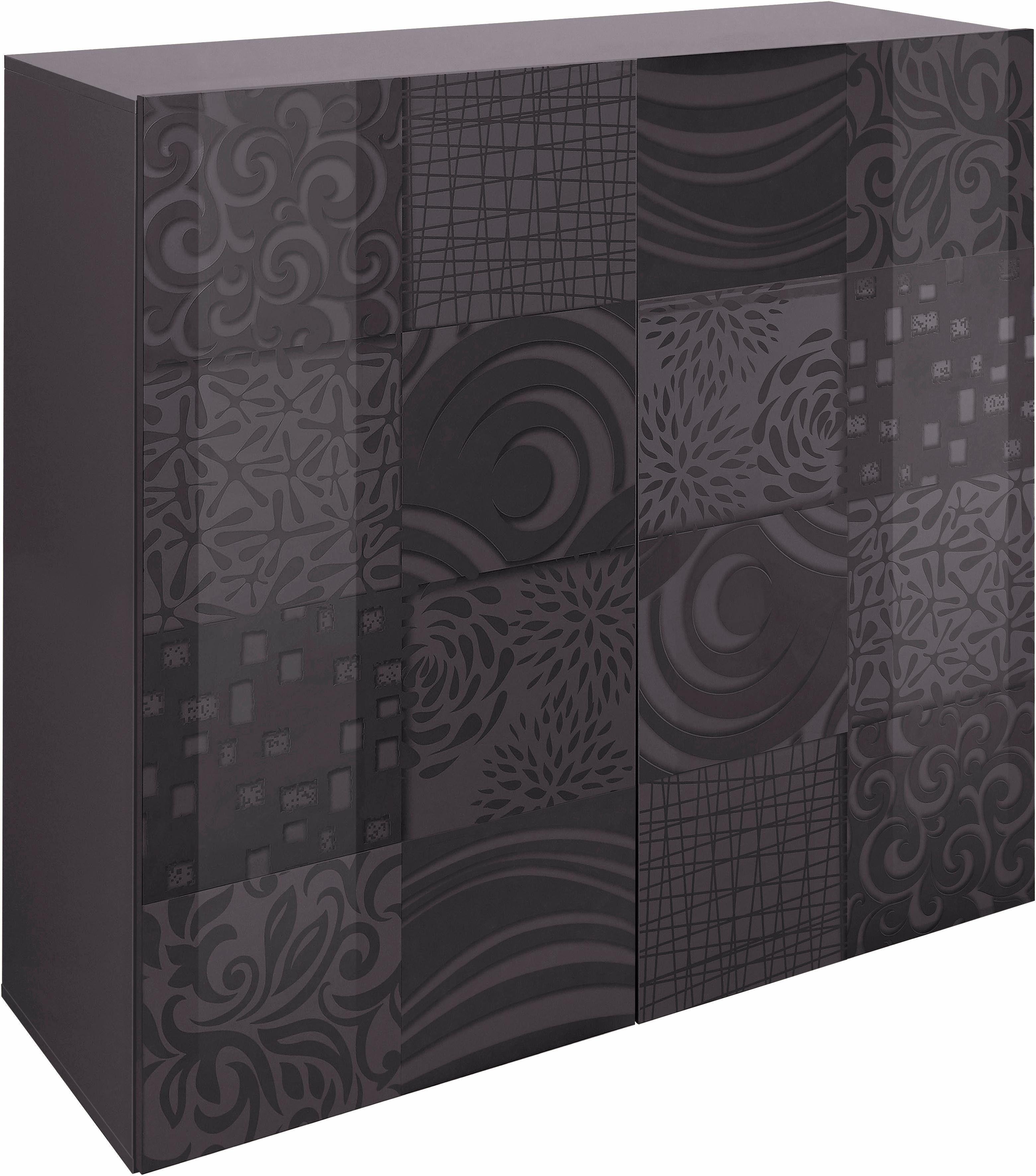 INOSIGN Highboard Miro Breedte 121 cm met decoratieve zeefdruk