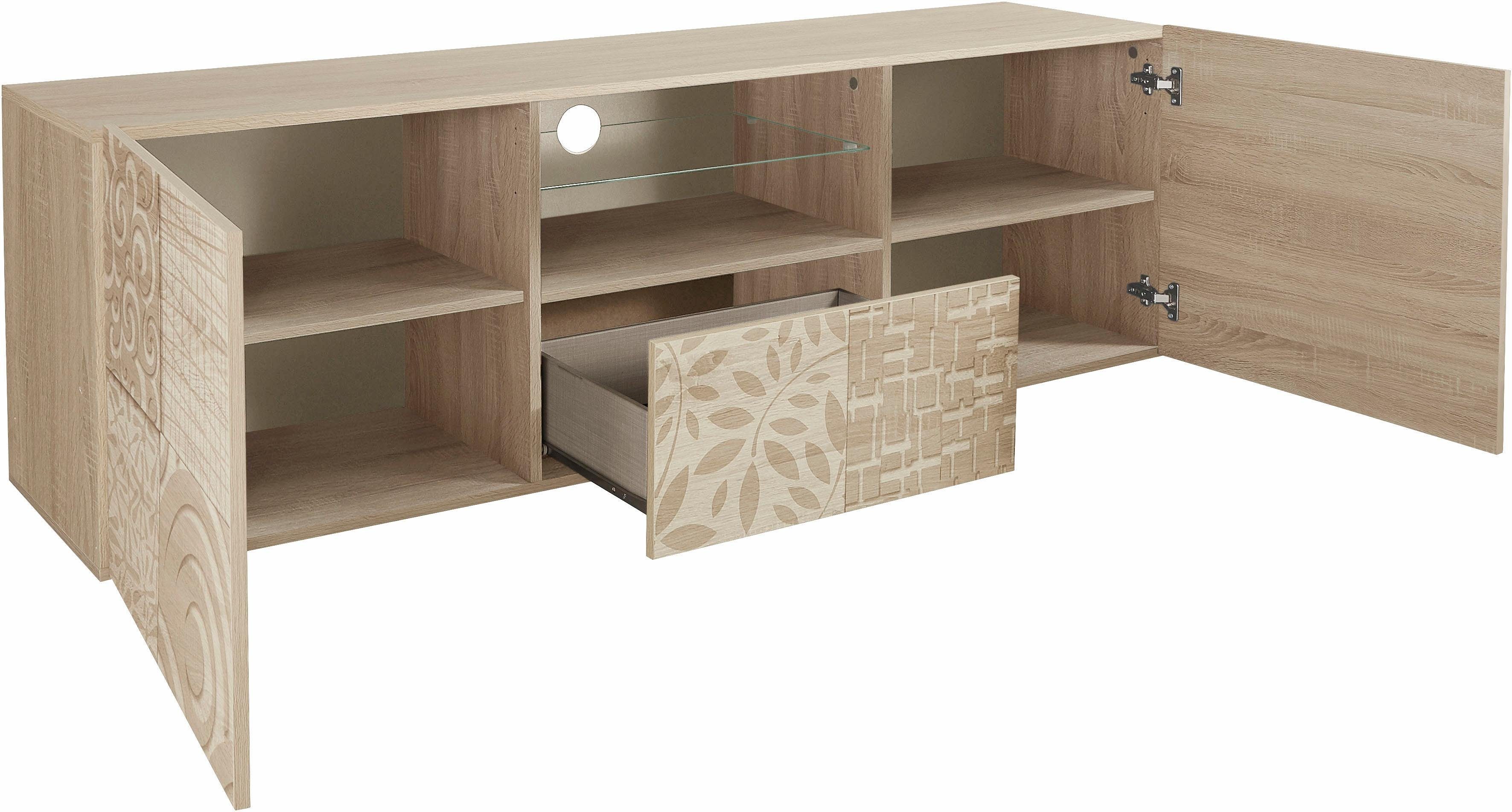 INOSIGN Tv-meubel Miro Breedte 181 cm met decoratieve zeefdruk