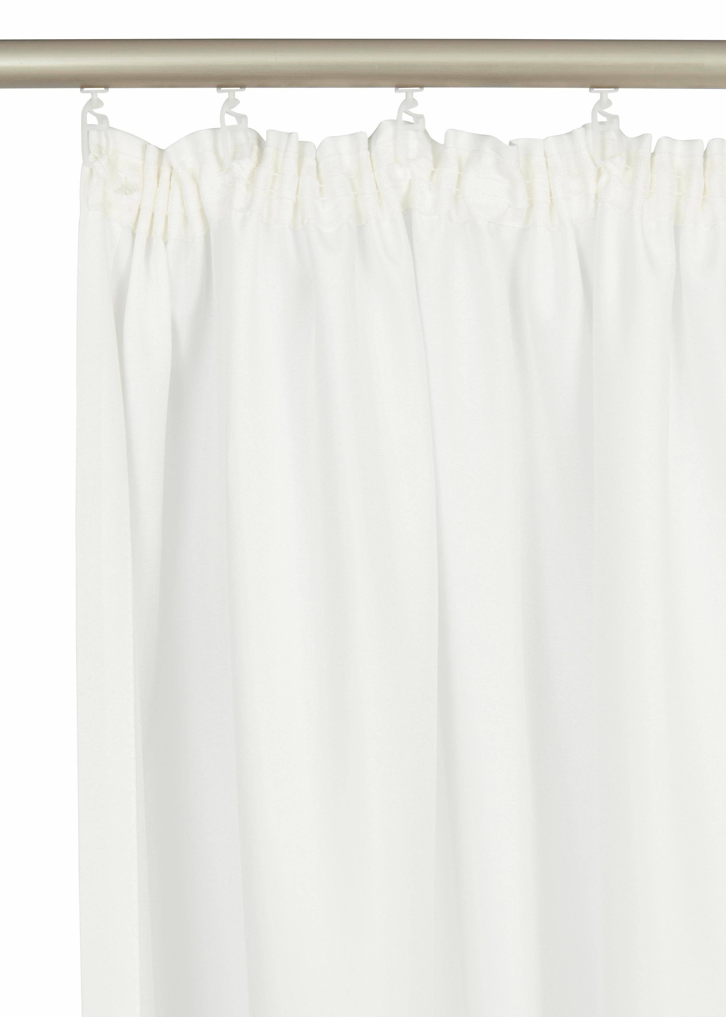 Home affaire Gordijn Parry 2-pack, ondoorzichtig, monochroom, basic, effen, bestseller (2 stuks)