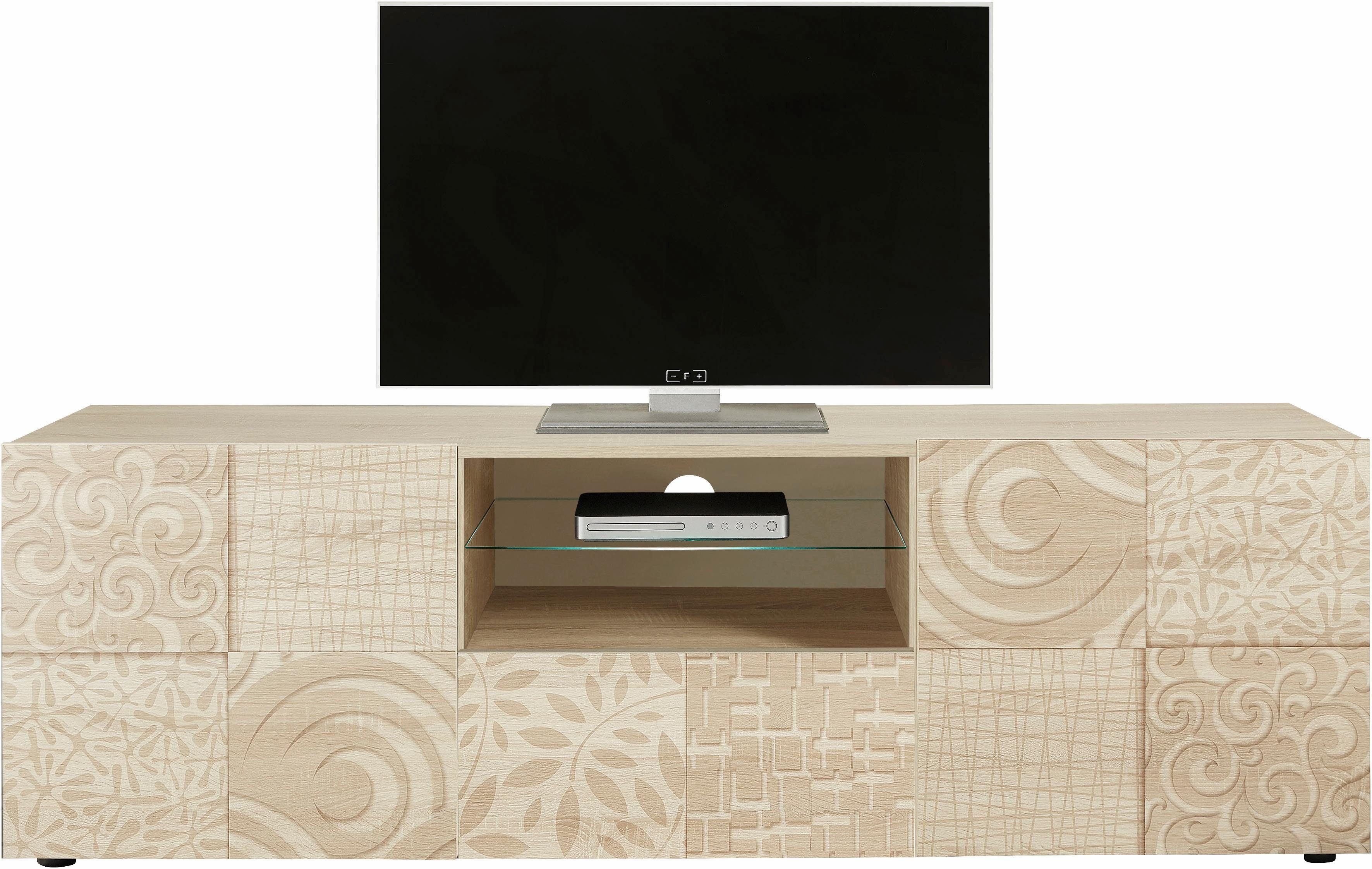 INOSIGN Tv-meubel Miro Breedte 181 cm met decoratieve zeefdruk