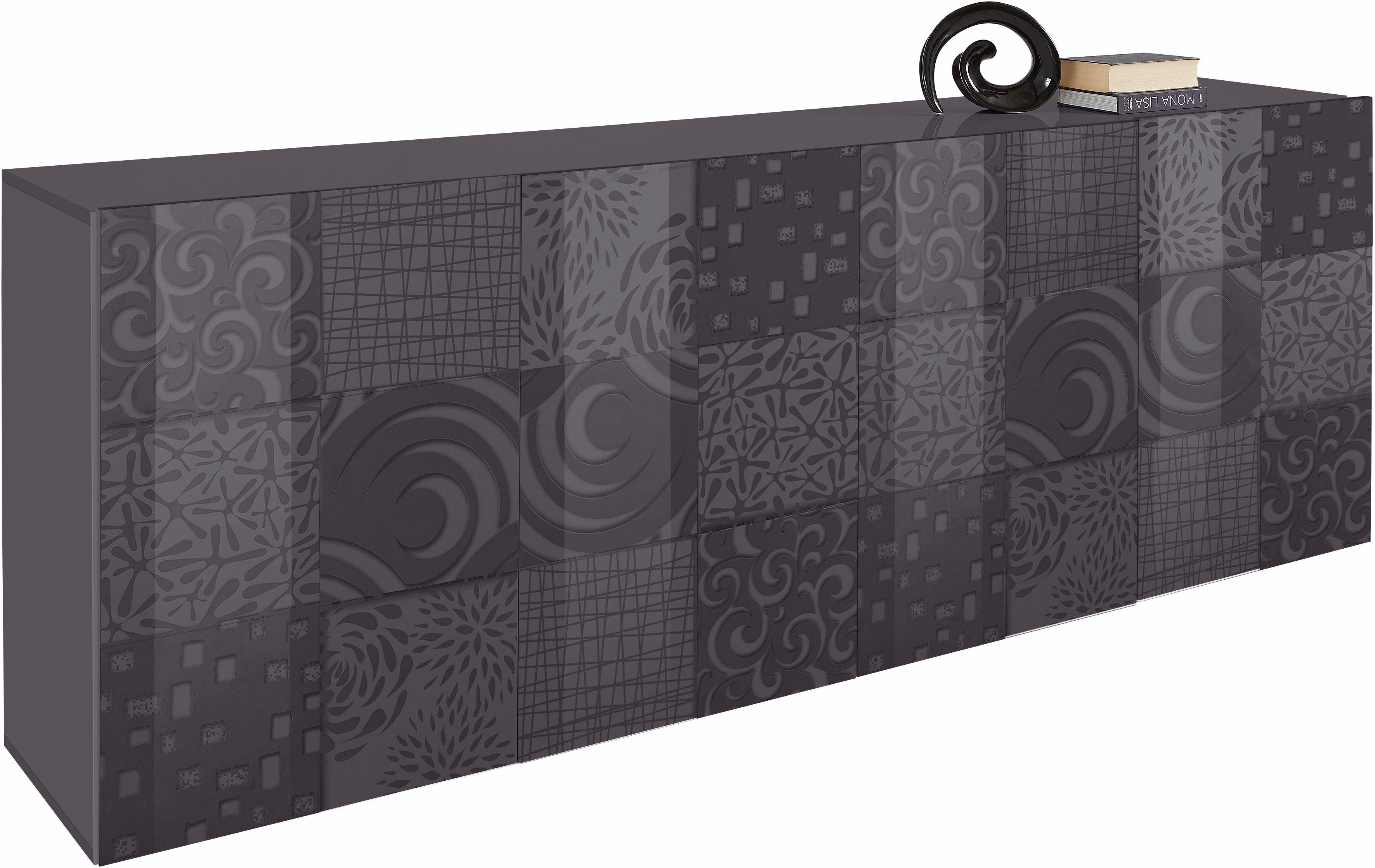 INOSIGN Dressoir Miro Breedte 241 cm met decoratieve zeefdruk