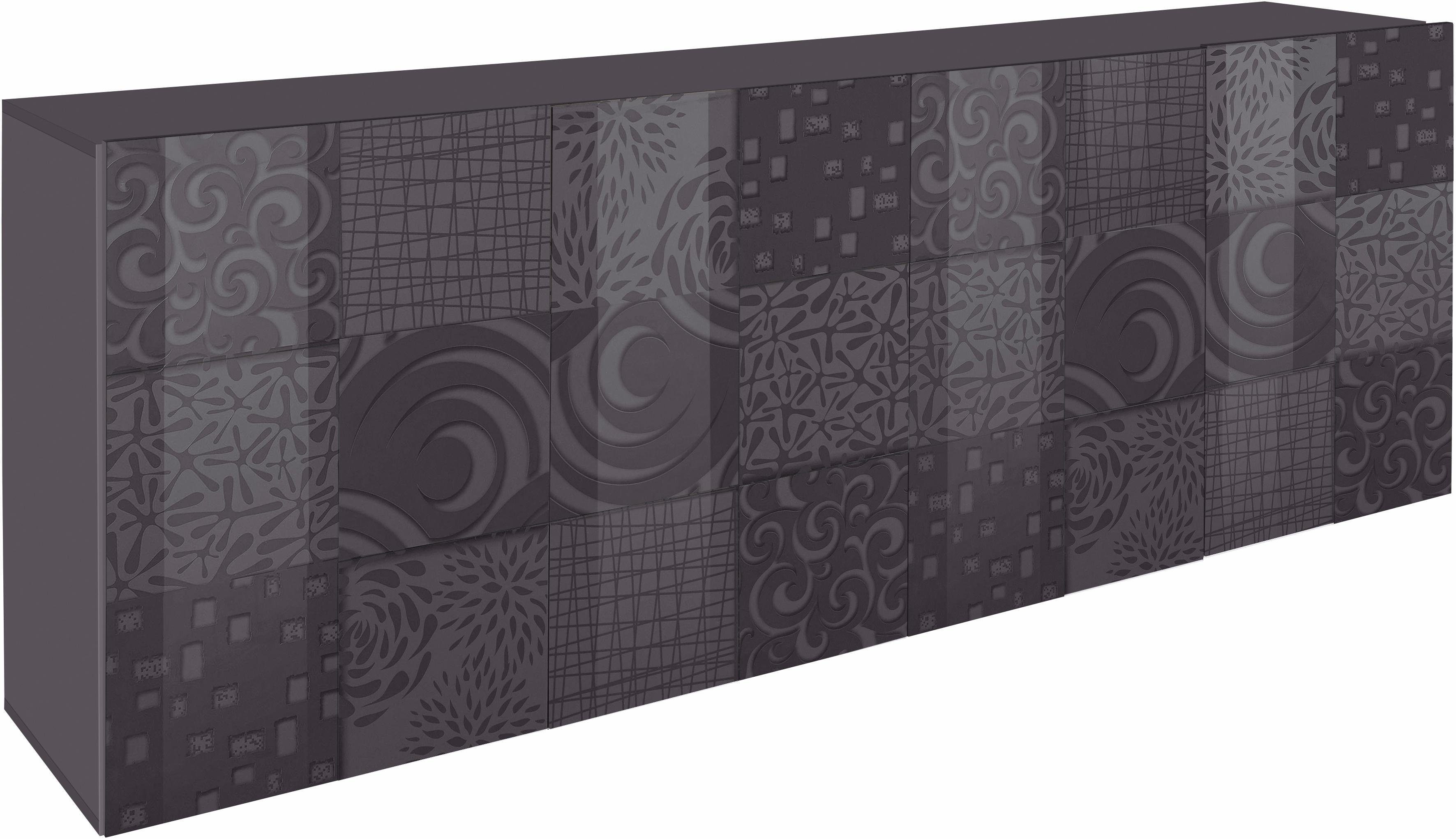 INOSIGN Dressoir Miro Breedte 241 cm met decoratieve zeefdruk
