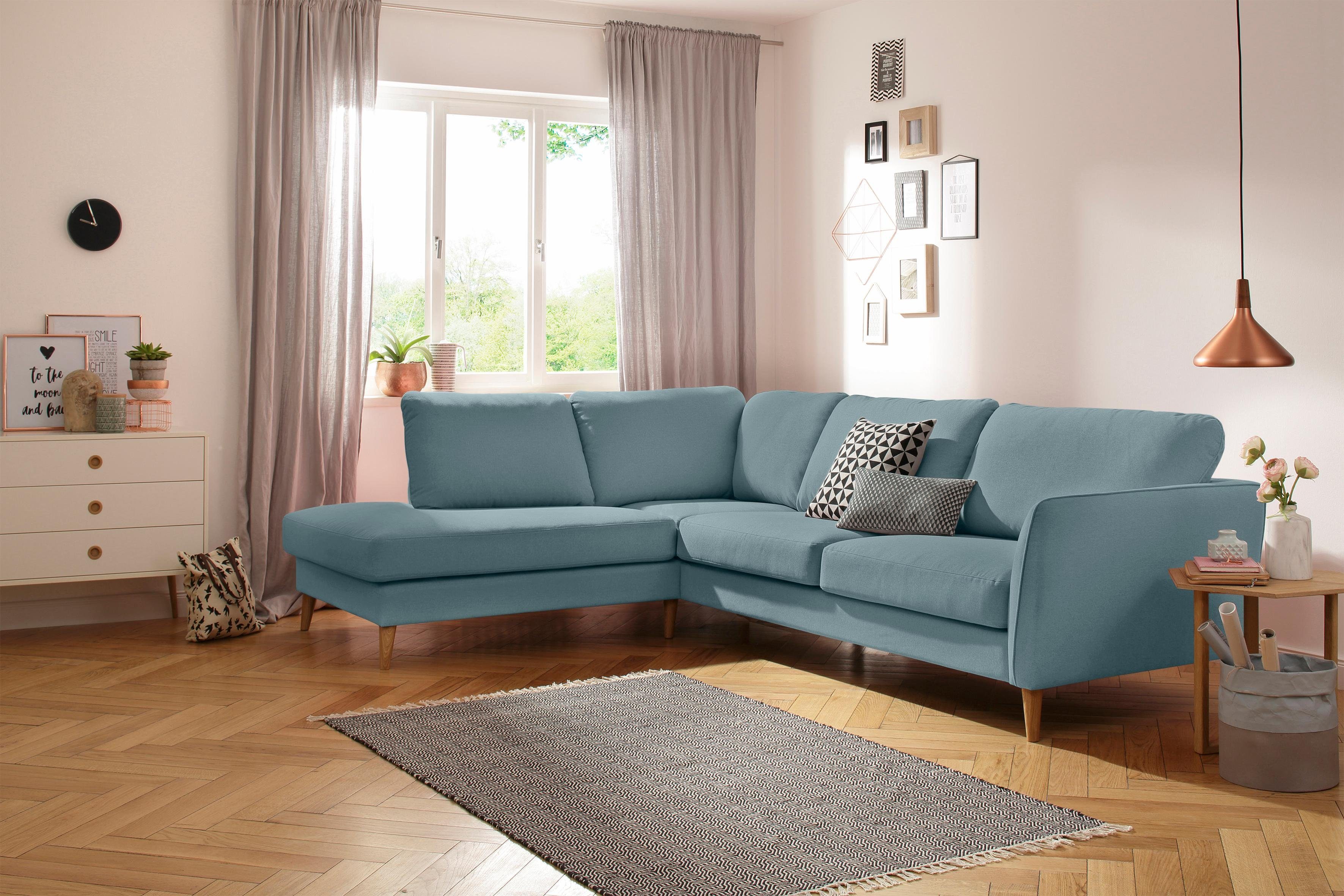 Home affaire Hoekbank MARSEILLE 278/202 cm, L-vorm, ottoman rechts/links, verschillende bekledingen