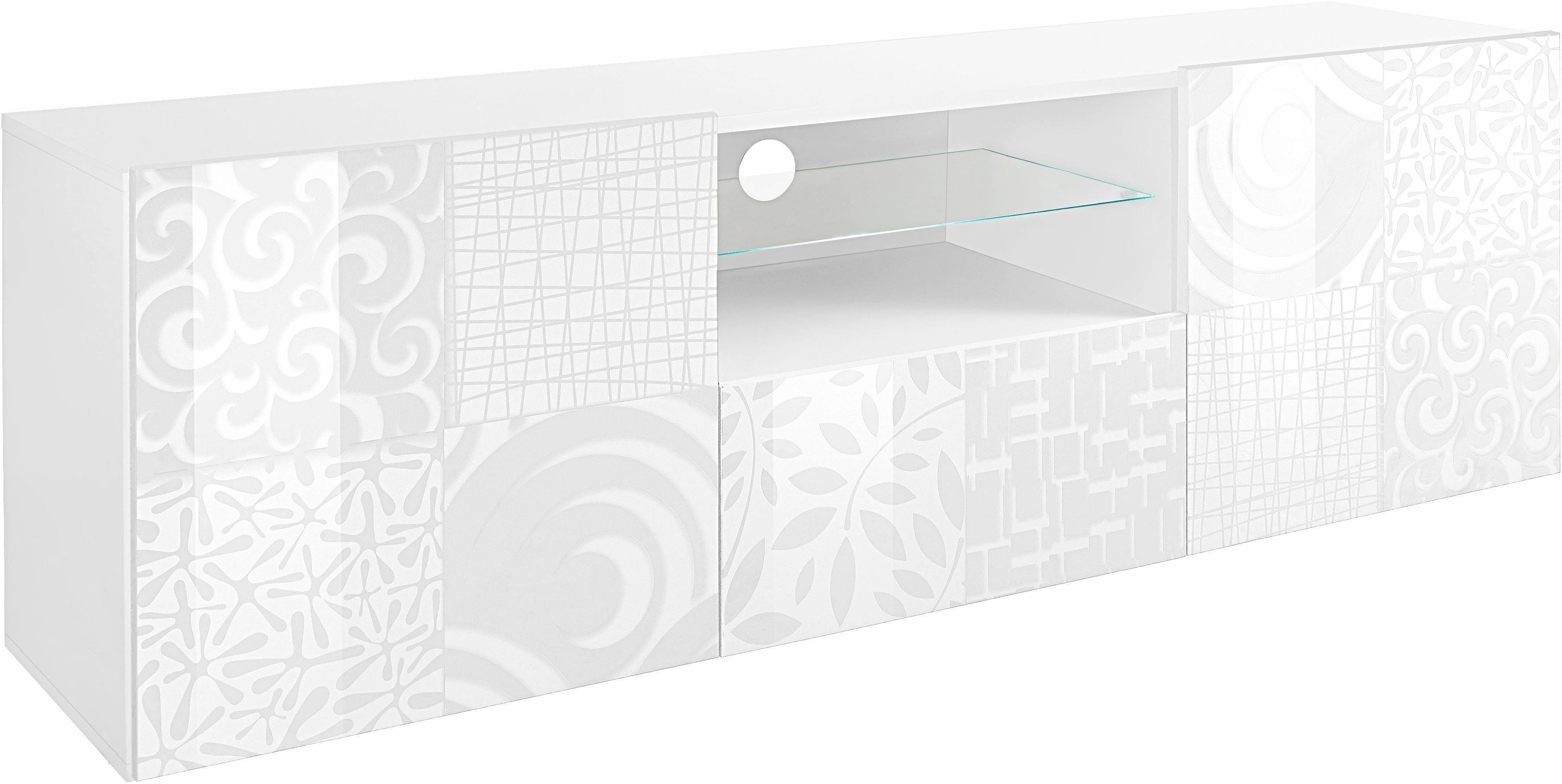 INOSIGN Tv-meubel Miro Breedte 181 cm met decoratieve zeefdruk