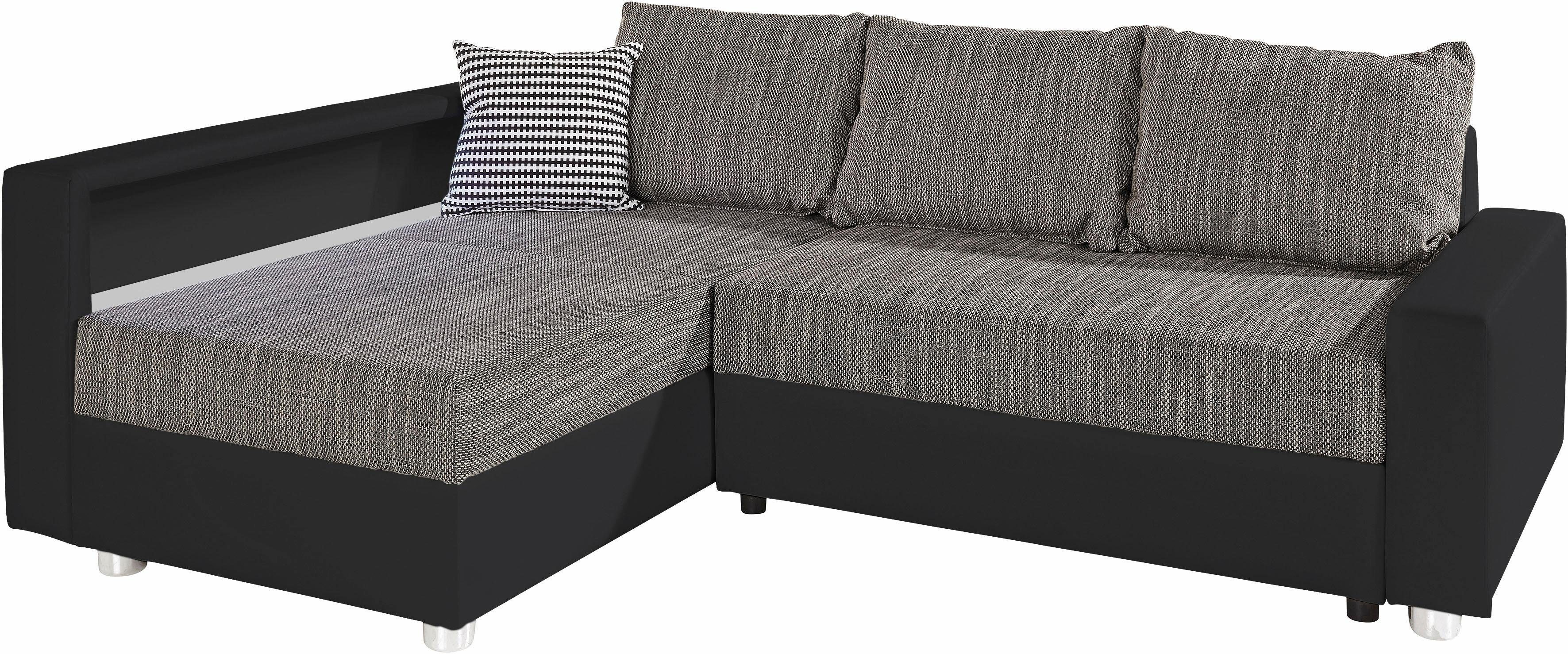 COLLECTION AB Hoekbank Relax L-vorm inclusief slaapfunctie, binnenvering, naar keuze met rgb-ledverlichting