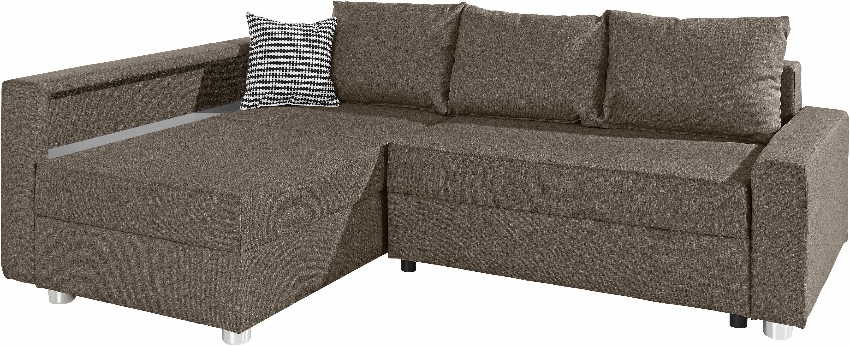 COLLECTION AB Hoekbank Relax L-vorm inclusief slaapfunctie, binnenvering, naar keuze met rgb-ledverlichting