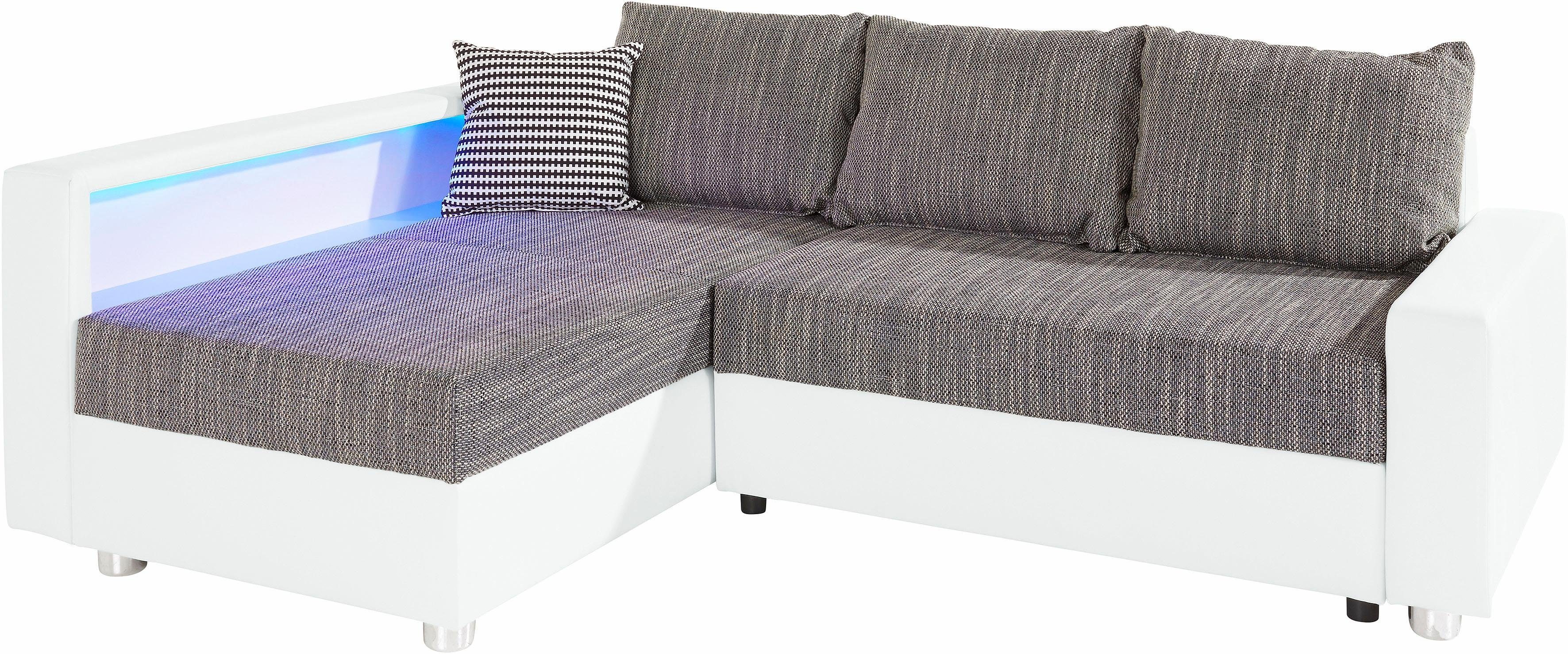 COLLECTION AB Hoekbank Relax L-vorm inclusief slaapfunctie, binnenvering, naar keuze met rgb-ledverlichting