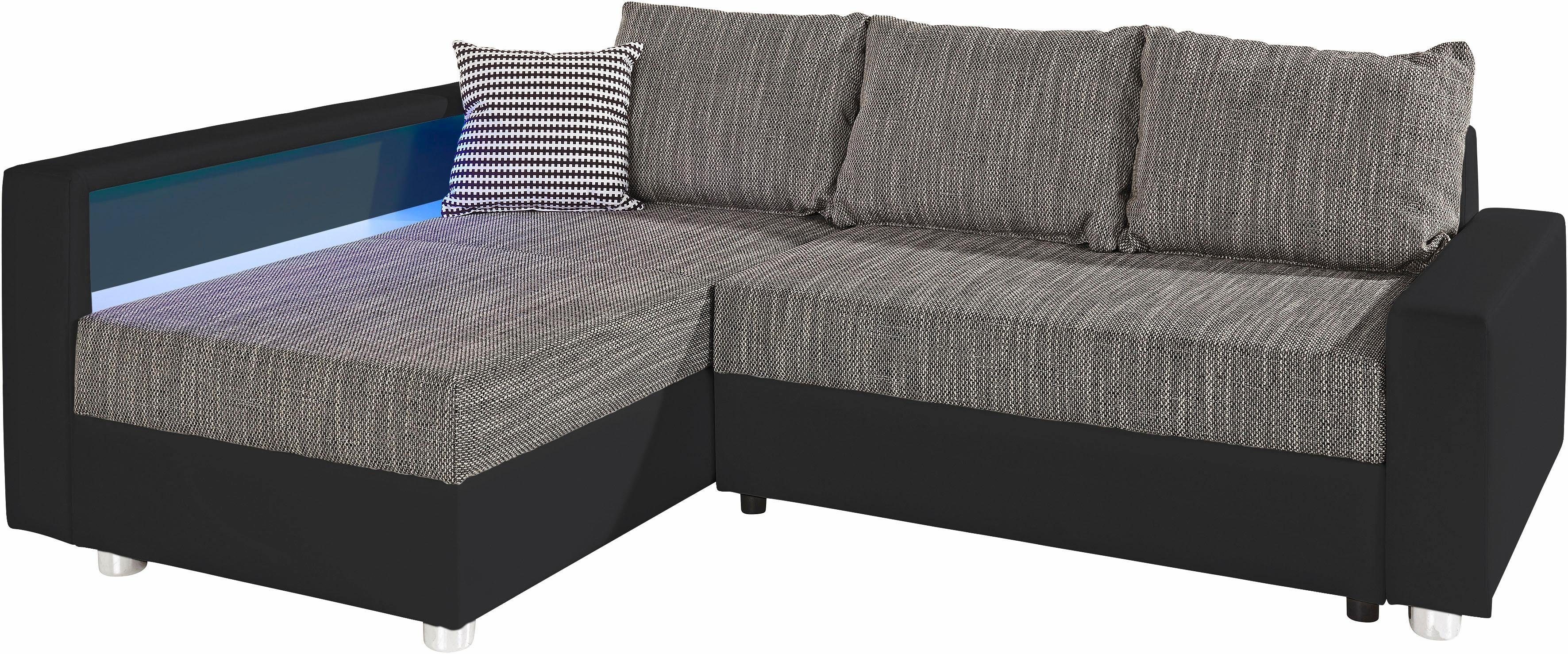 COLLECTION AB Hoekbank Relax L-vorm inclusief slaapfunctie, binnenvering, naar keuze met rgb-ledverlichting