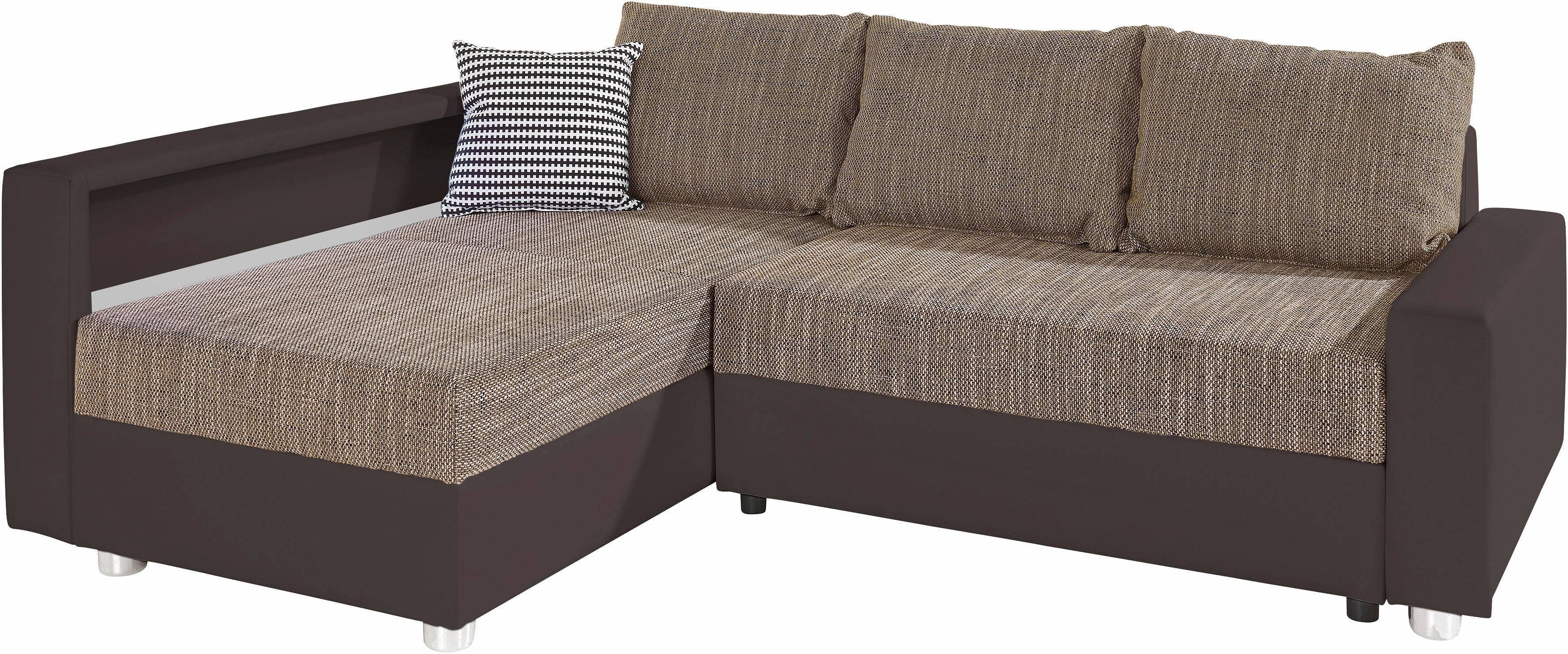 COLLECTION AB Hoekbank Relax L-vorm inclusief slaapfunctie, binnenvering, naar keuze met rgb-ledverlichting