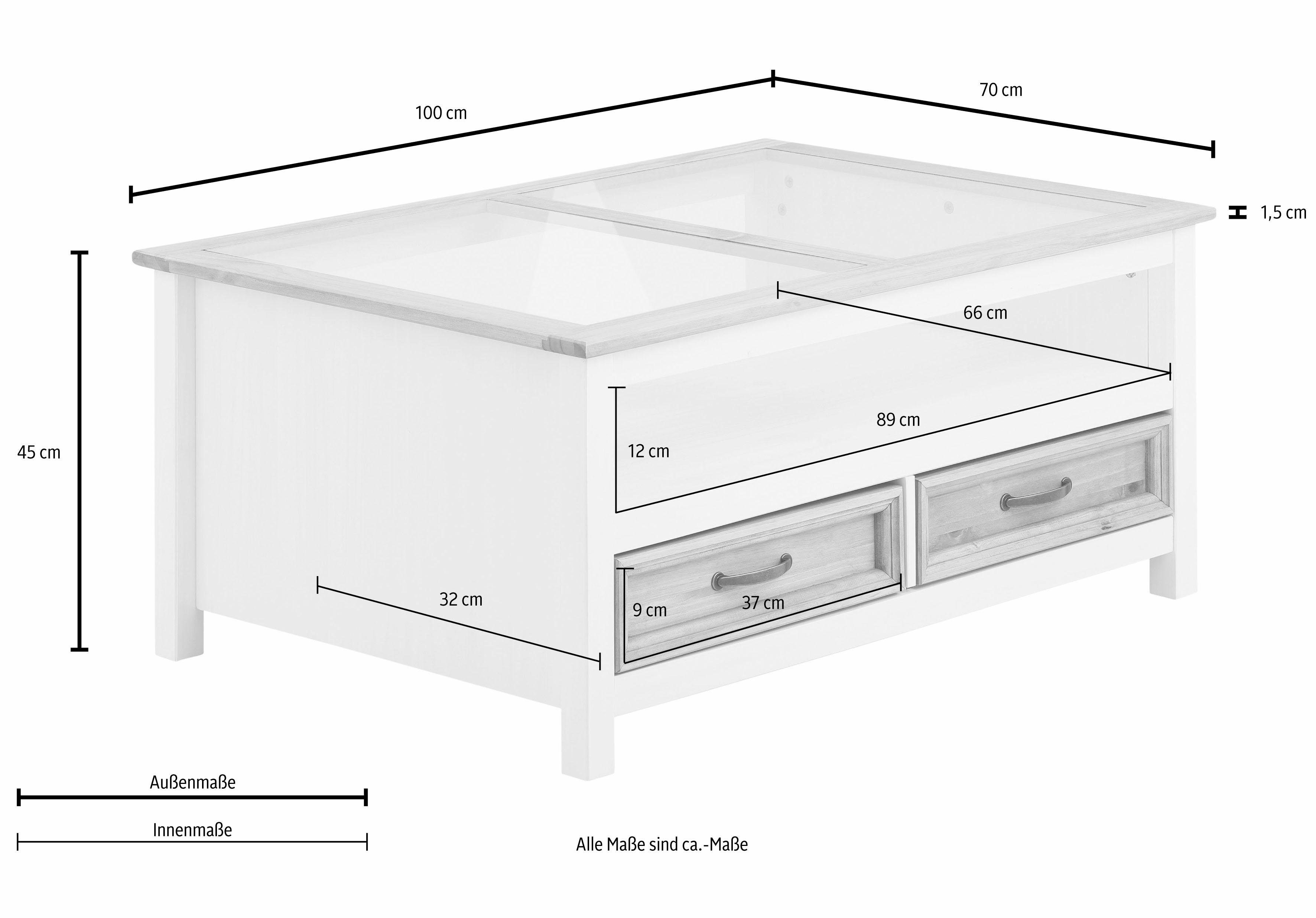 Home affaire Salontafel Selma met een mooie houtstructuur