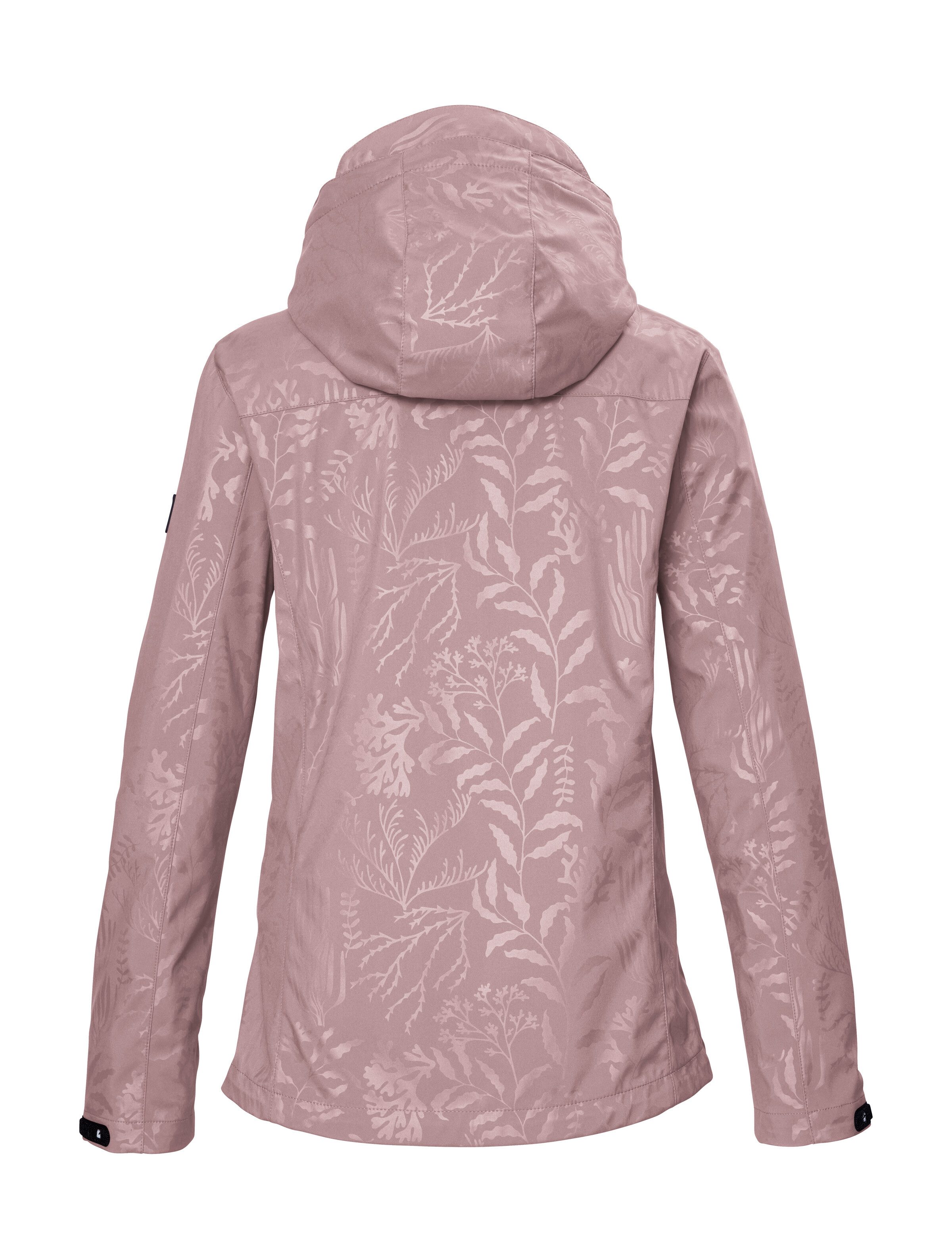 Killtec Softshell-jack KOS 122 WMN SFTSHLL JCKT FLORAL Softshelljas: wind- en waterdicht, ademend, capuchon afritsbaar