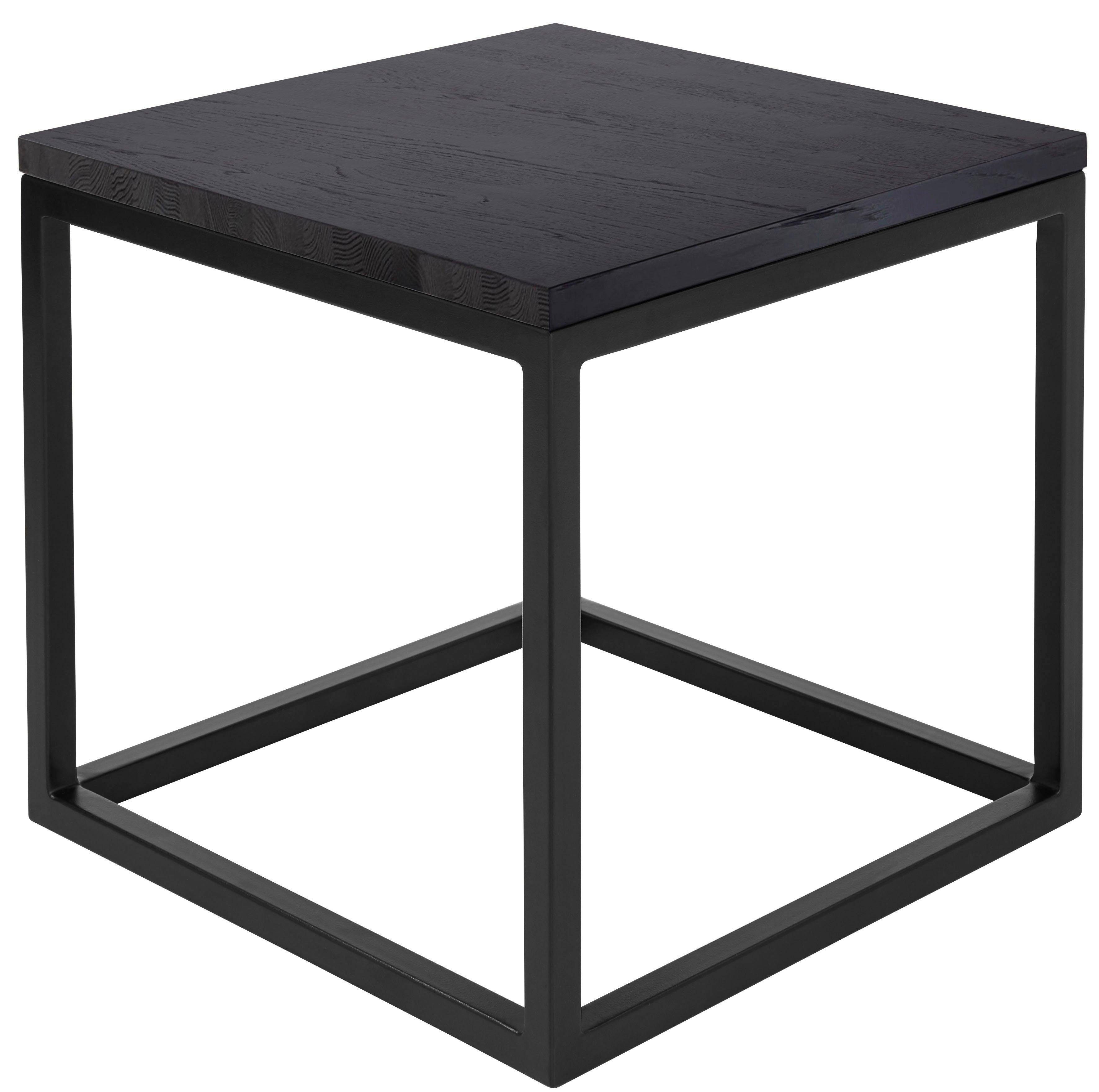 Home affaire Salontafel Voorst van massief eiken en metalen frame