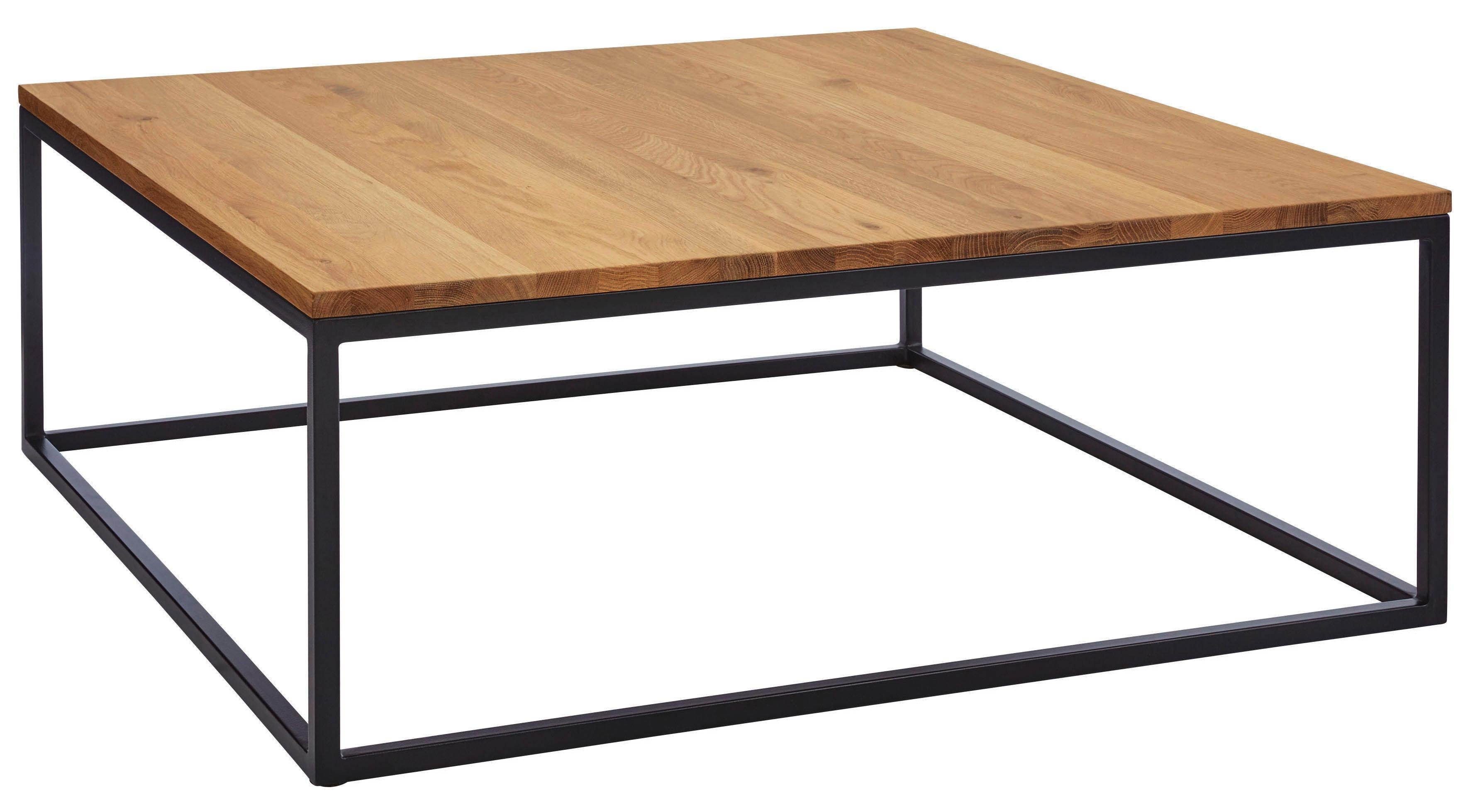 Home affaire Salontafel Voorst van massief eiken en metalen frame