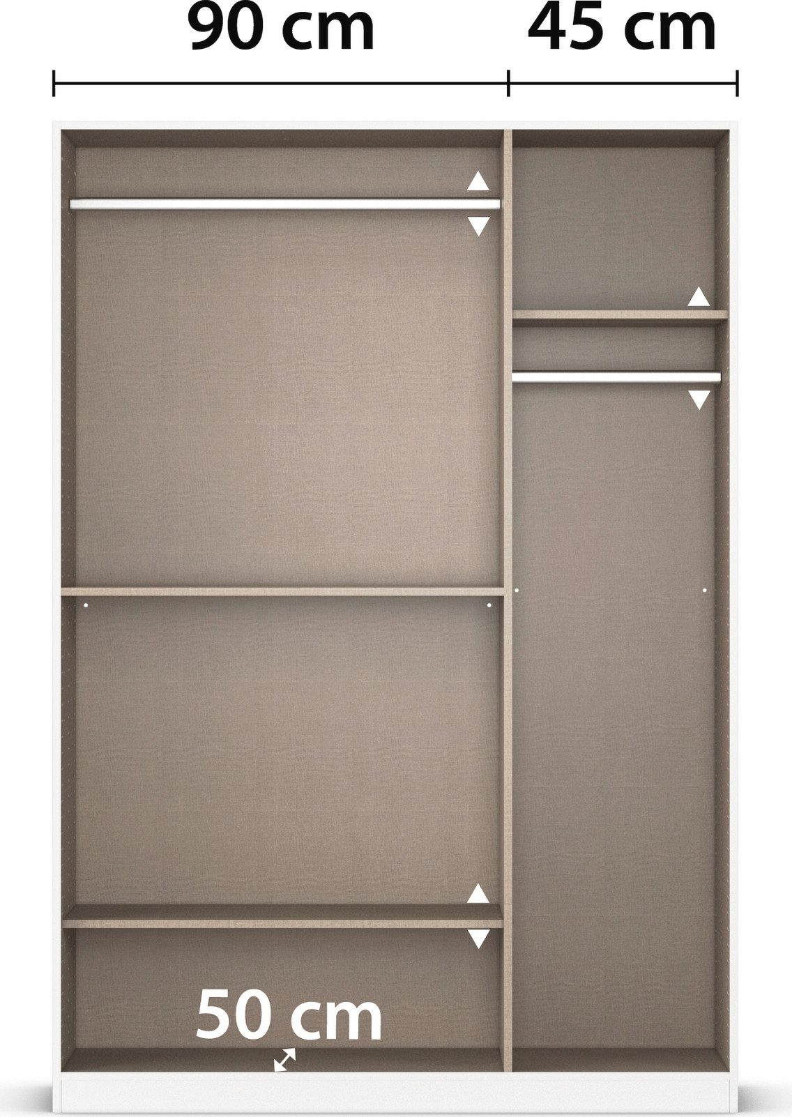 rauch Draaideurkast Kledingkast kast garderobe MAIKA met decor-front 2 lades, in verschillende breedtes, hoogtes, kleuren, made in germany