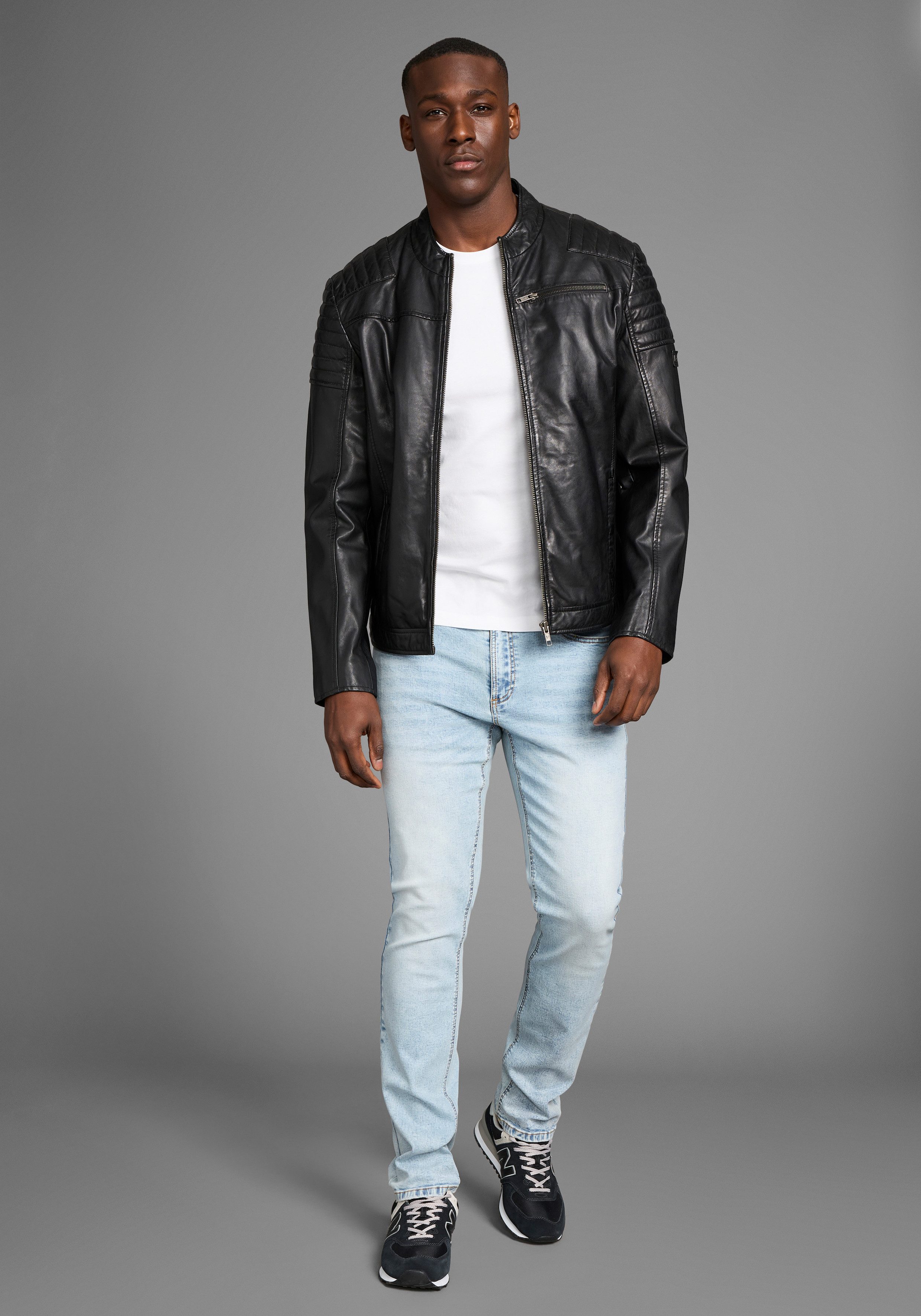 Bruno Banani Straight jeans Hutch rechte broekspijpen, gedeeltelijk met modieuze destroyed-effecten,