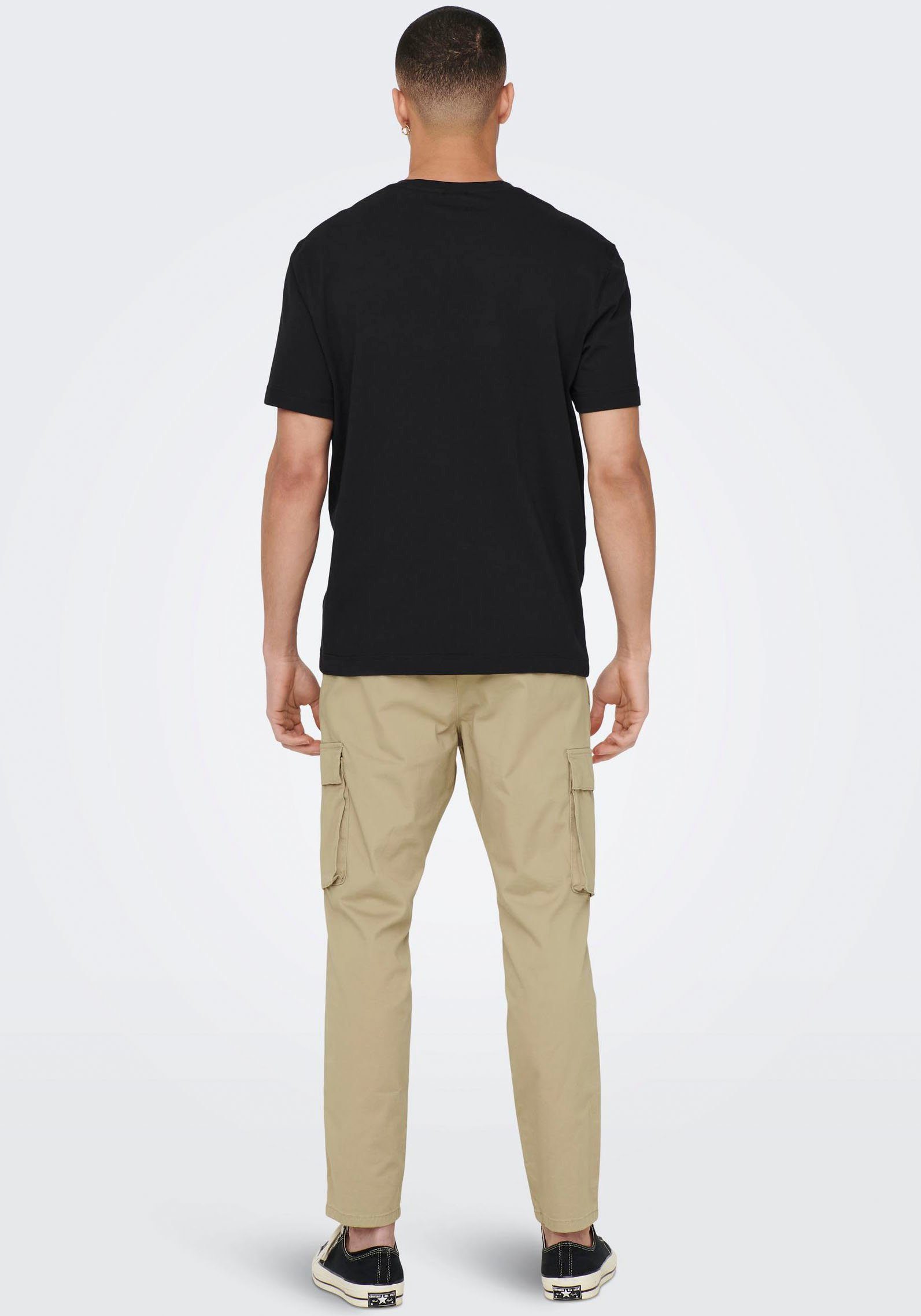 ONLY & SONS Shirt met ronde hals ONSMAX LIFE REG SS STITCH TEE