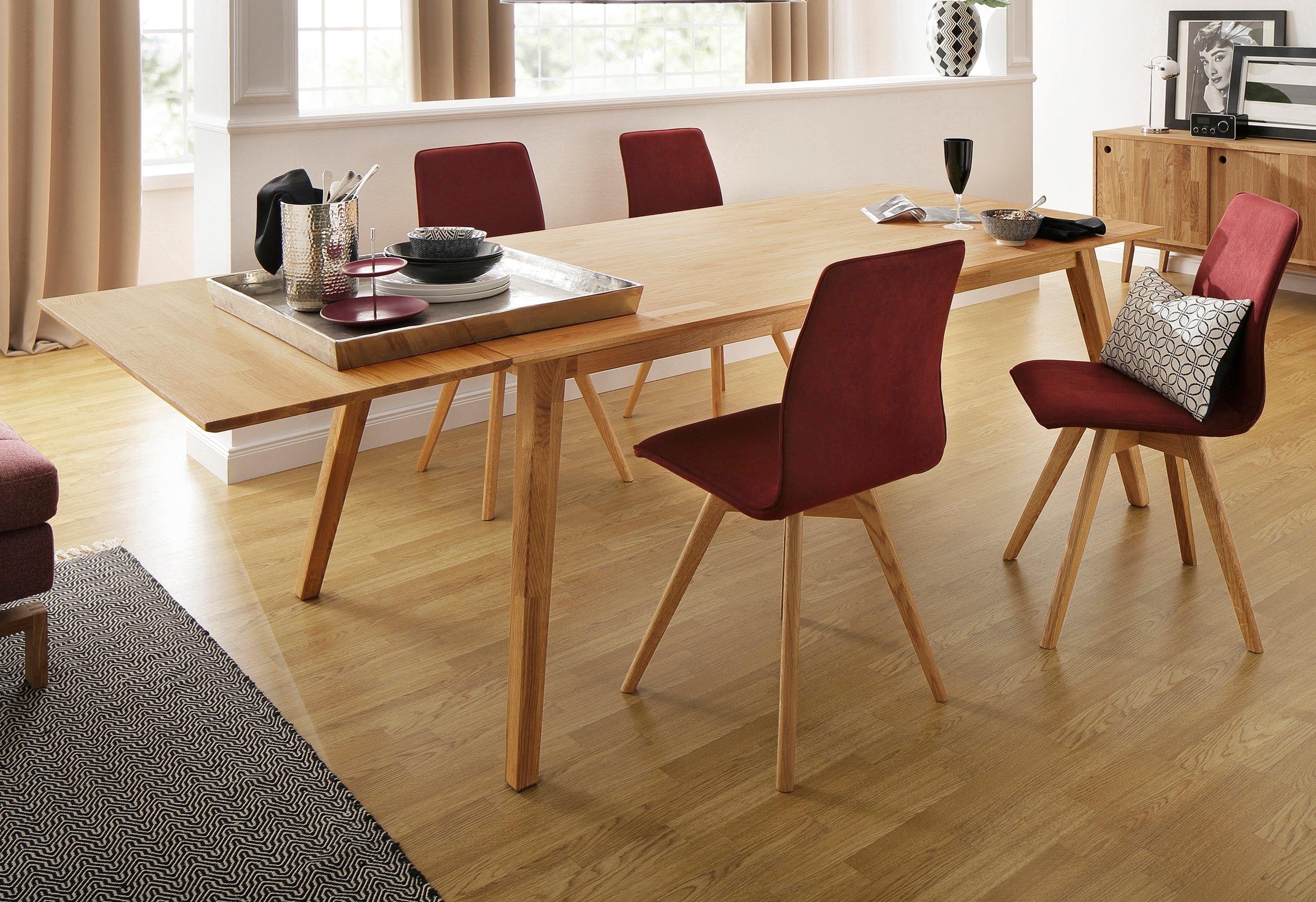 andas Eettafel Lake Massief eiken, breedte 150 cm, uit te breiden met insteekbladen