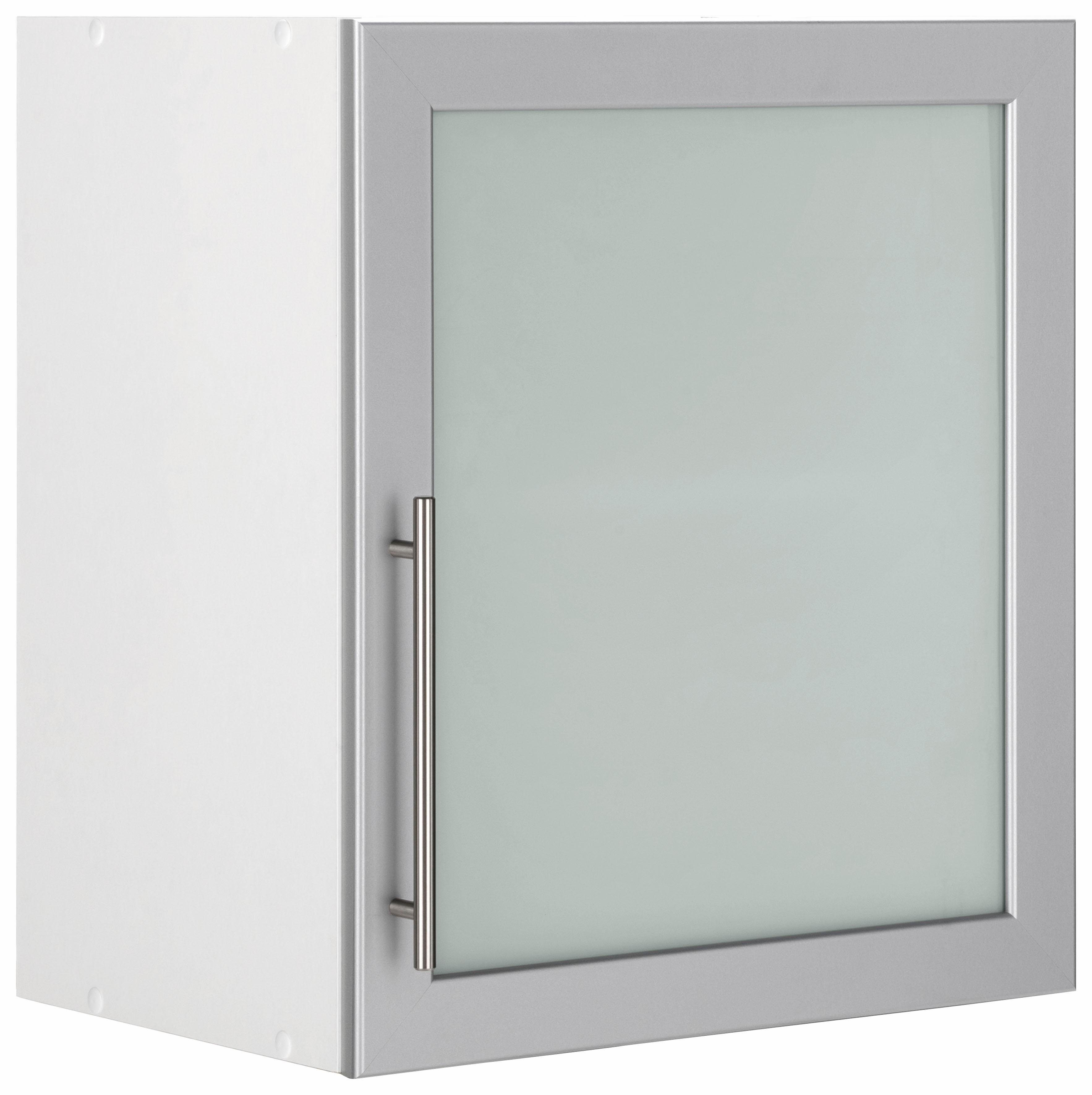wiho Küchen Hangend kastje met glasdeur Ela Breedte 50 cm hangkasten wit