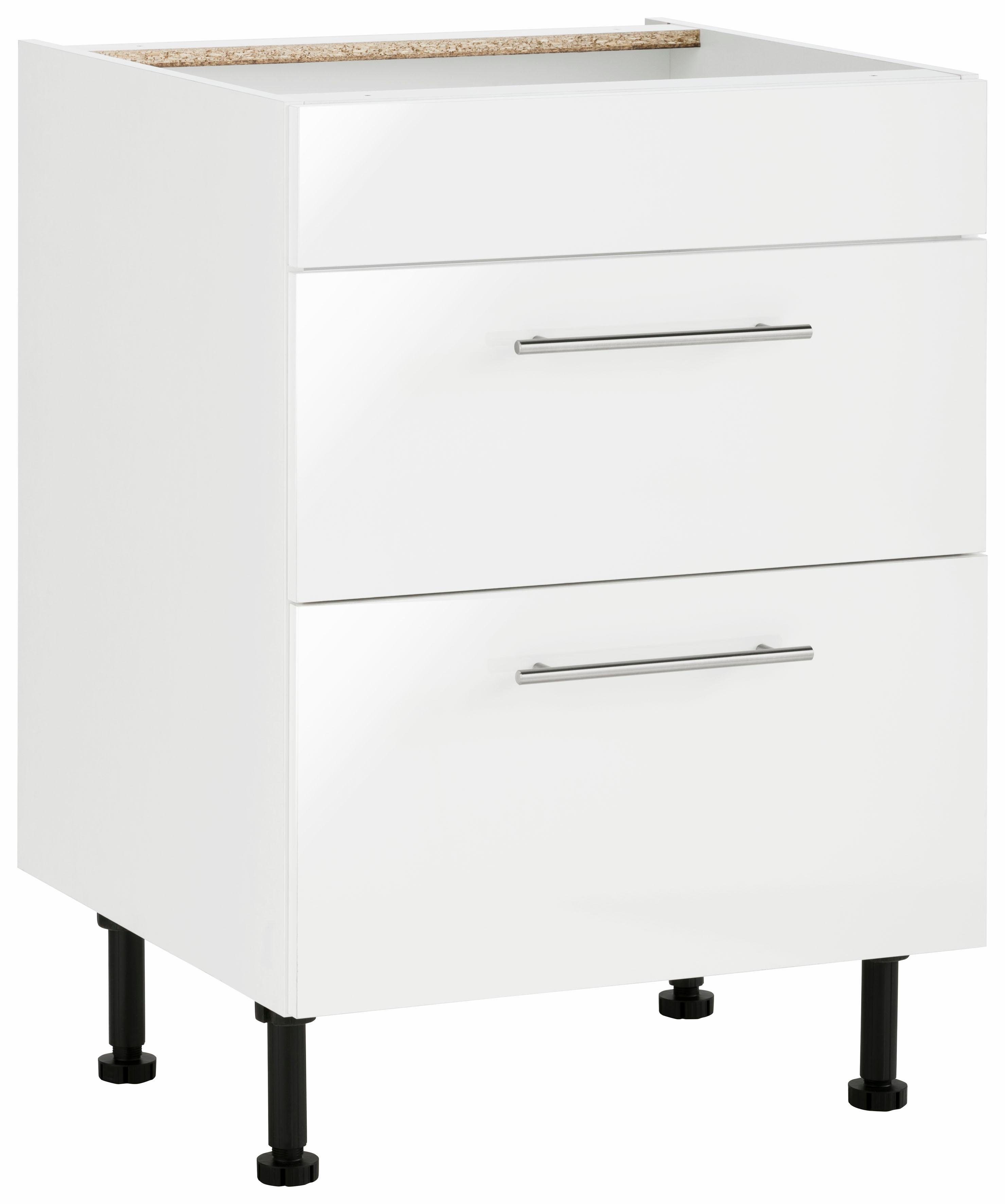 wiho Küchen Ombouwkast voor fornuis Ela 60 cm breed, met soft-closefunctie ombouwkasten wit