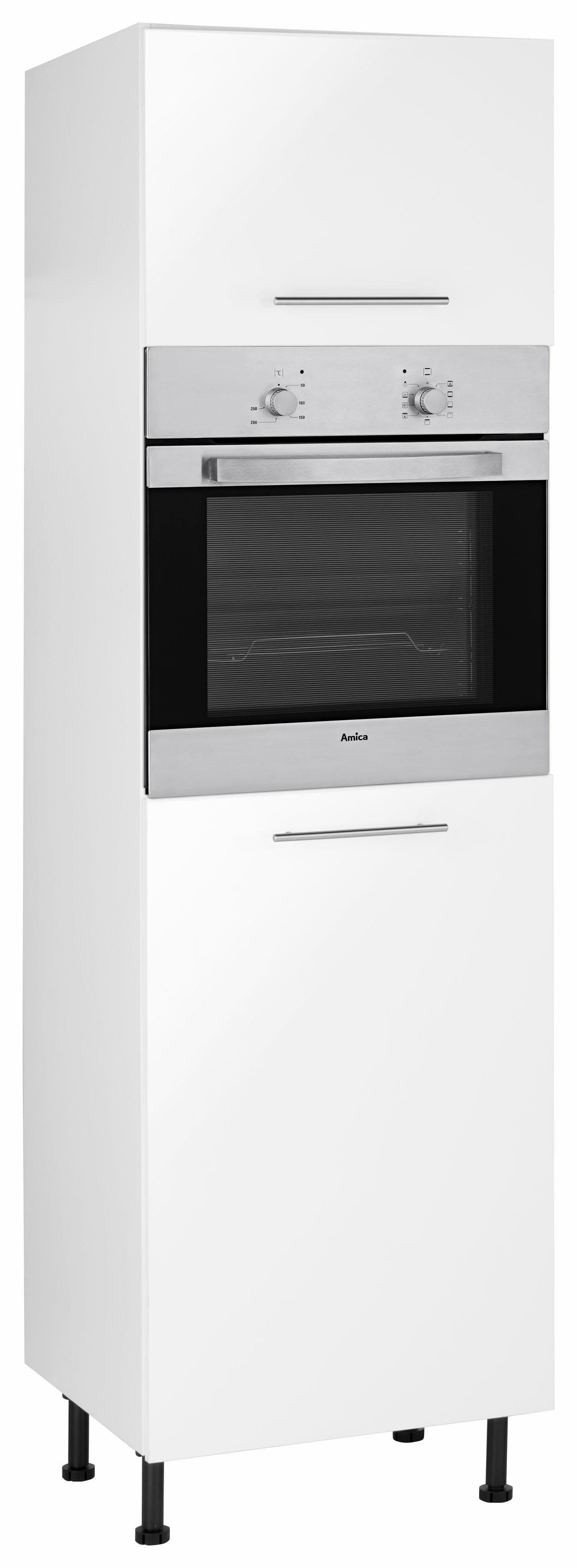 wiho Küchen Ovenombouwkast Ela 60 cm breed, in hoogte verstelbare poten ombouwkasten wit
