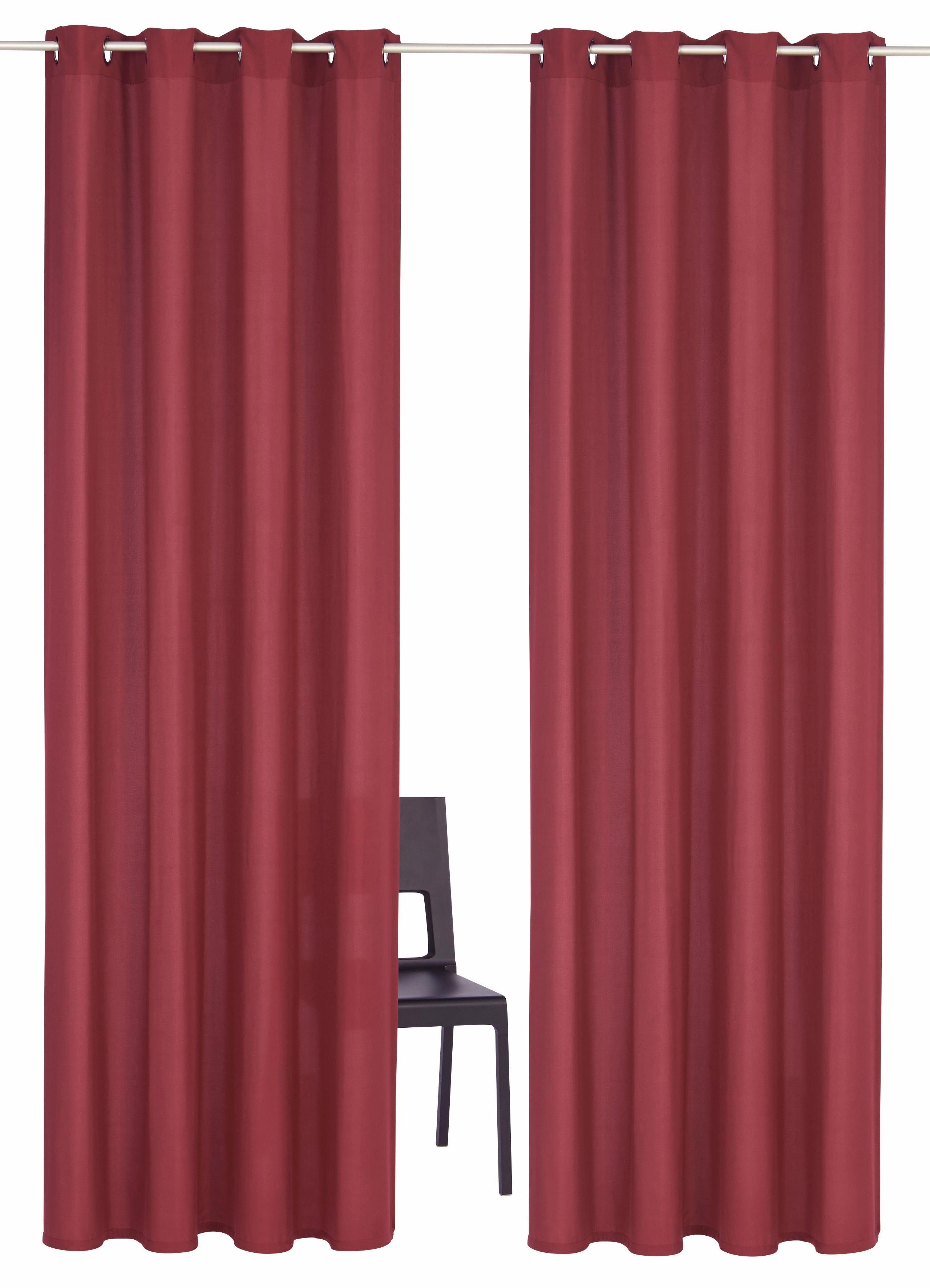 Home affaire Gordijn Parry set van 2, ondoorzichtig, monochroom, basic (2 stuks)