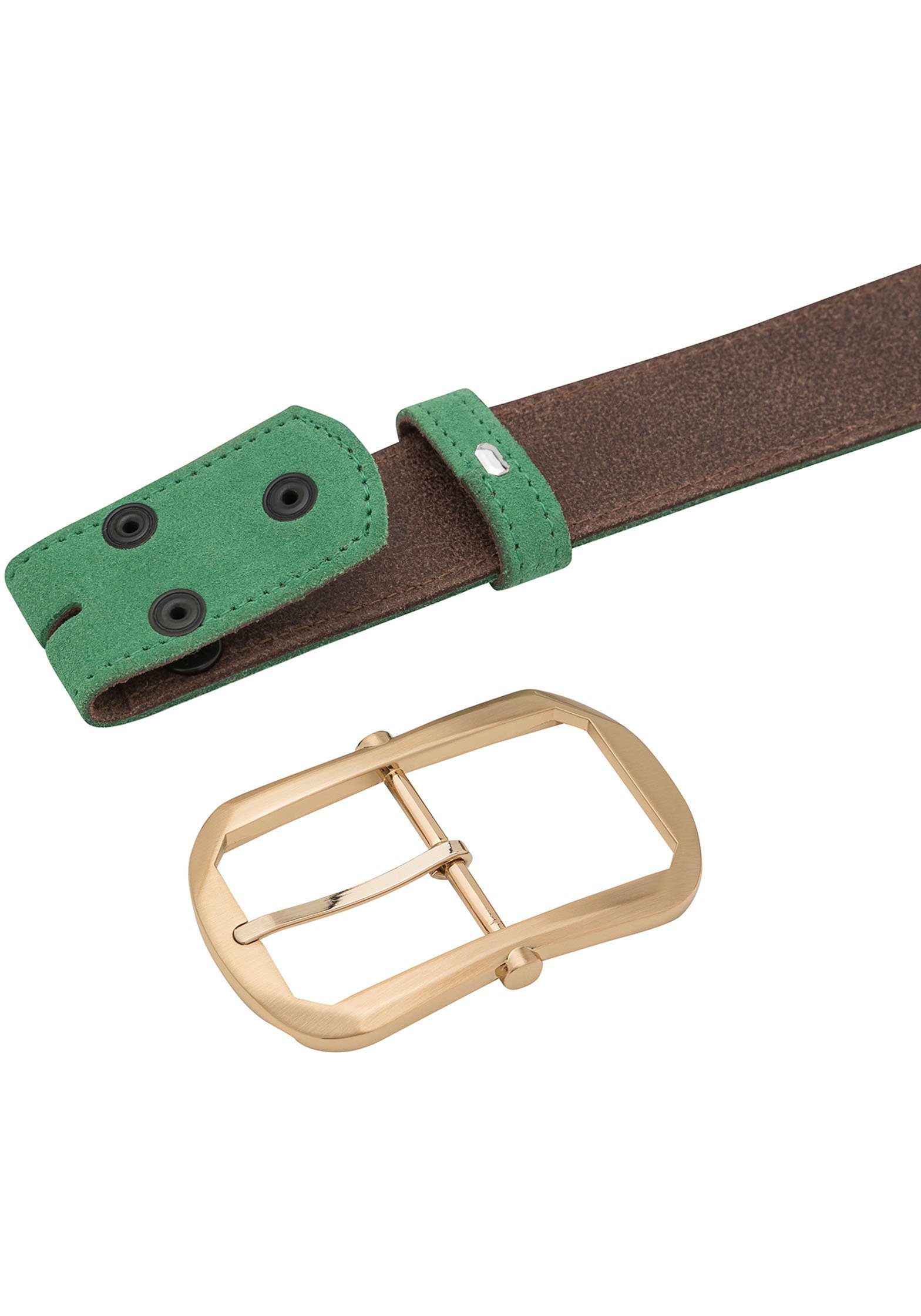 RETTUNGSRING by showroom 019° Leren riem met verwisselbare sluiting "chic goudkleur"
