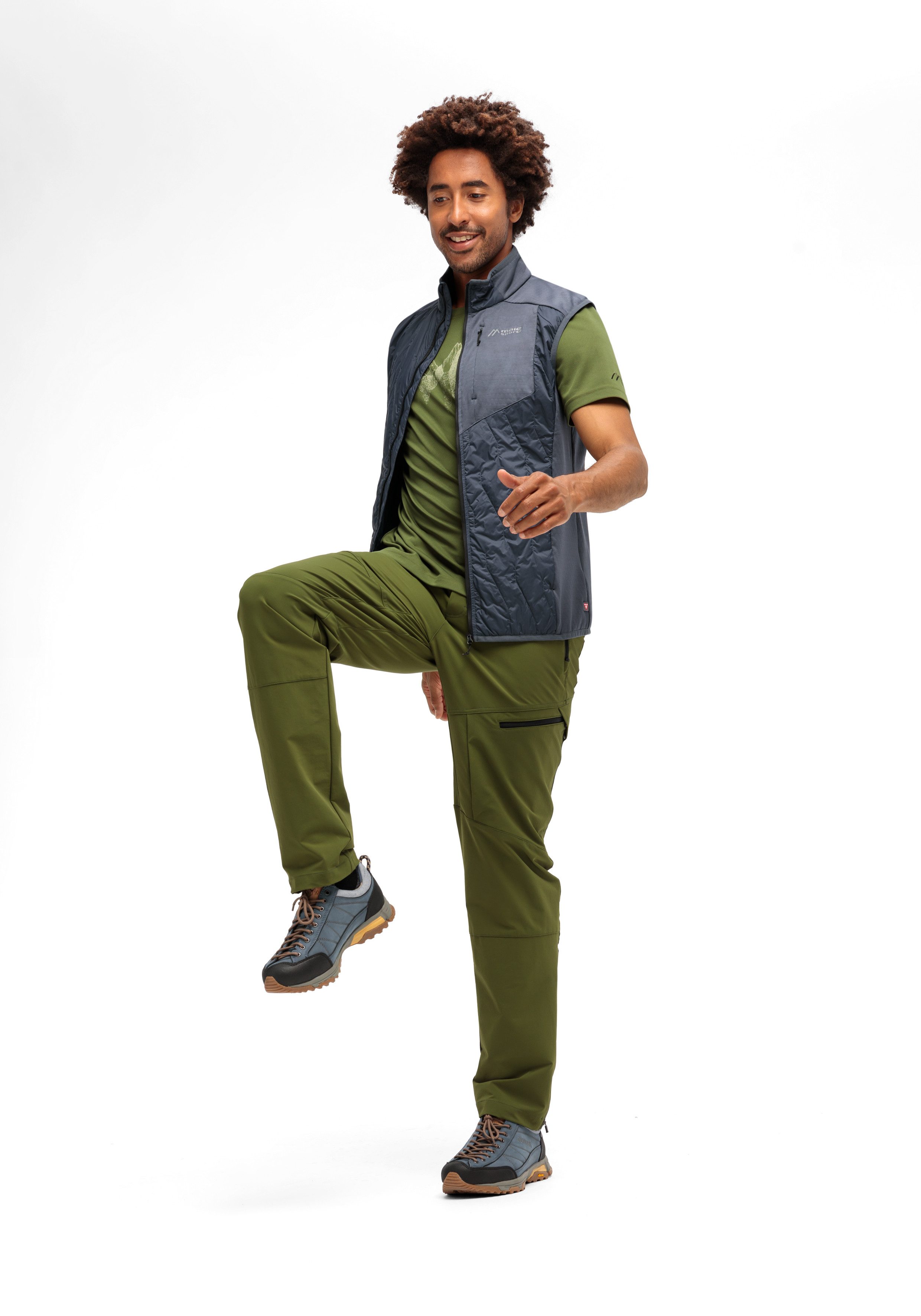 Maier Sports Functionele bodywarmer Serpe Vest M Heren vest, ademend outdoor vest, 3 zakken met rits
