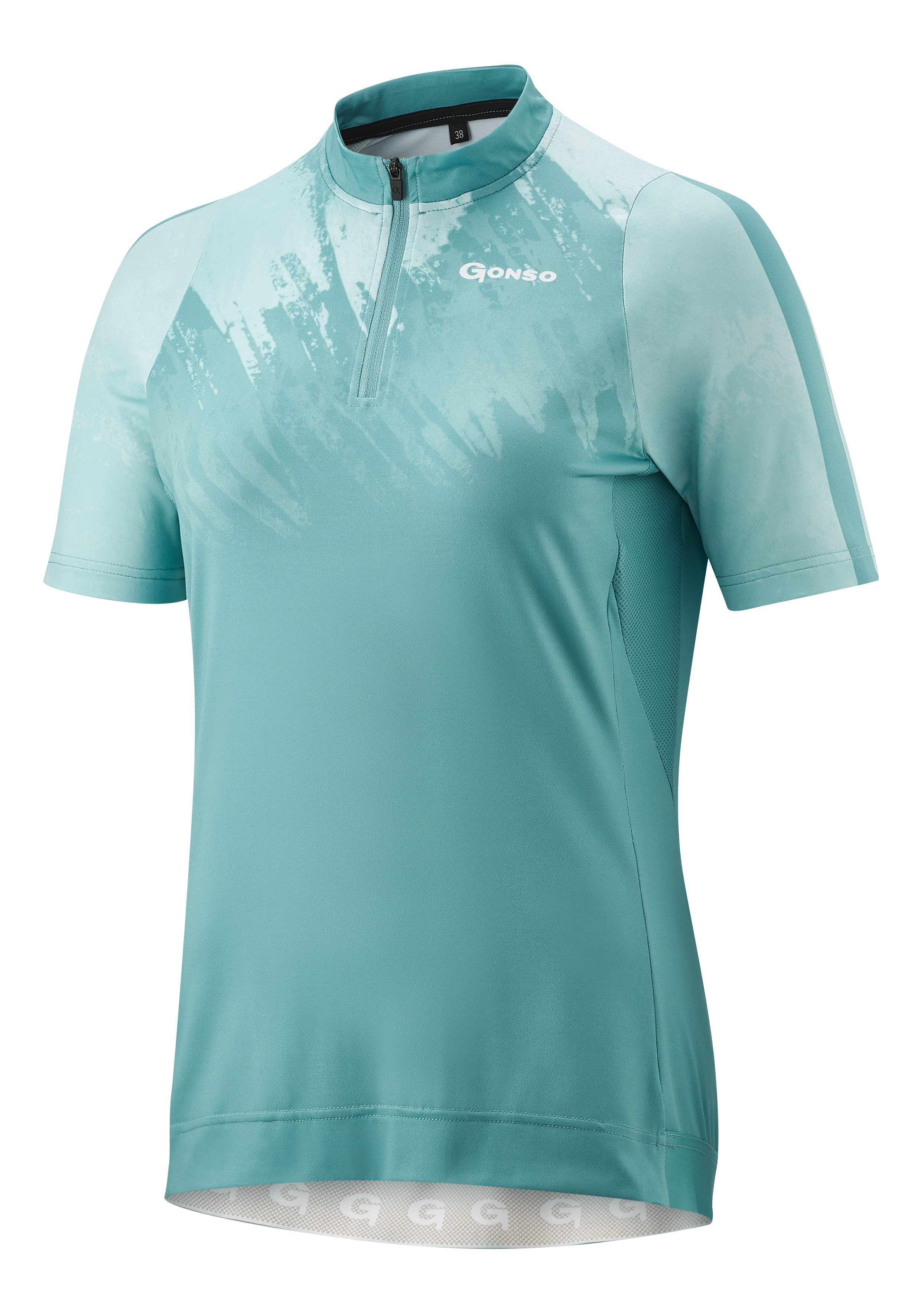 Gonso Fietsshirt LESIMA Dames MTB-fiets shirt met korte mouwen lichtgewicht fietstrui met ritszak