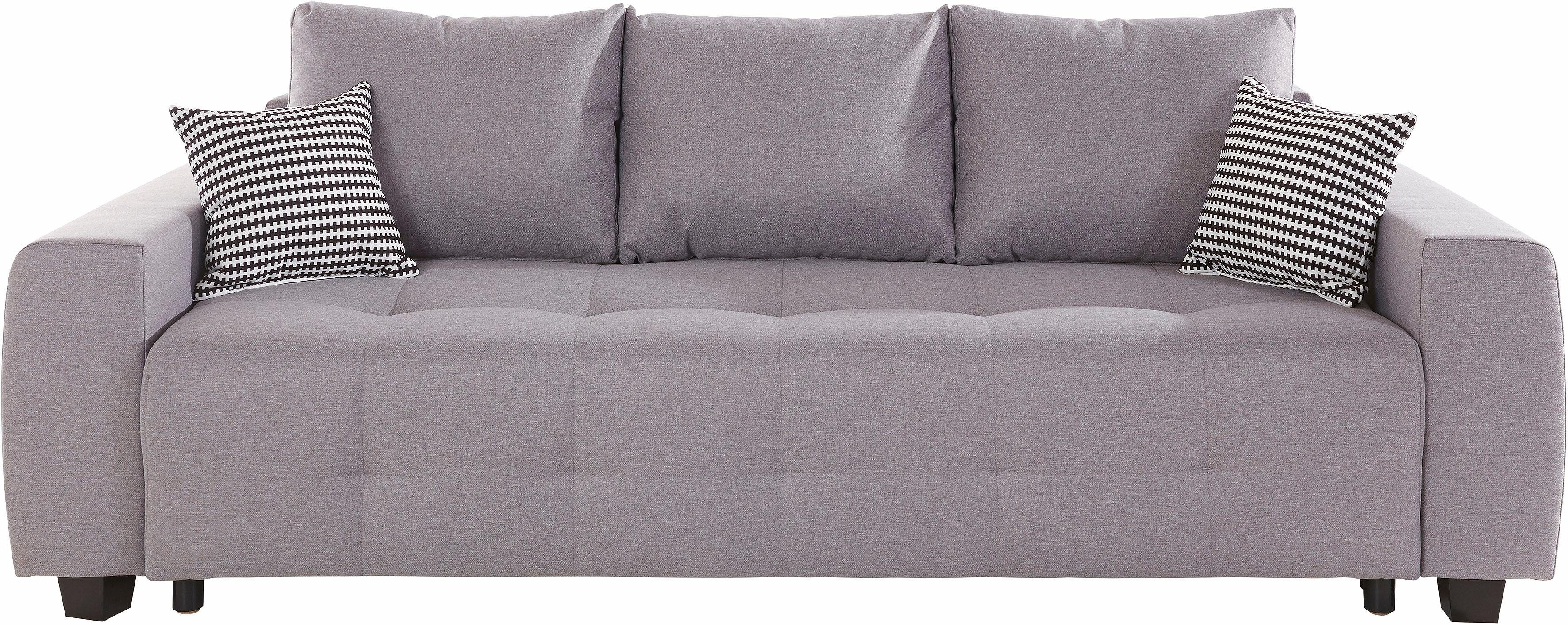 COLLECTION AB Slaapbank Bella met slaapfunctie en bedkist, inclusief losse rug- en sierkussens